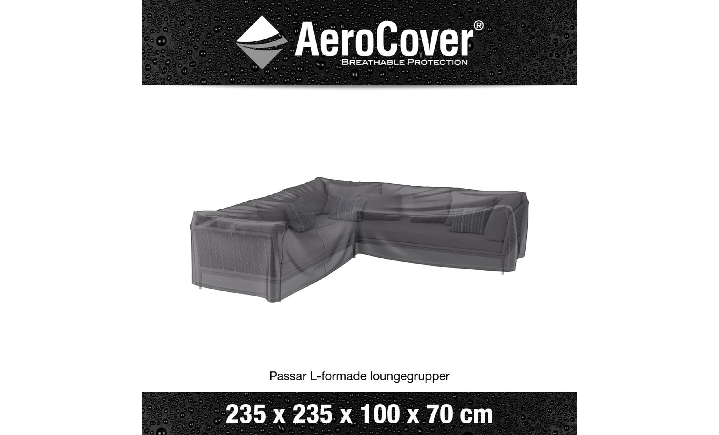 AEROCOVER Mbelskydd L-form 235x235x100 