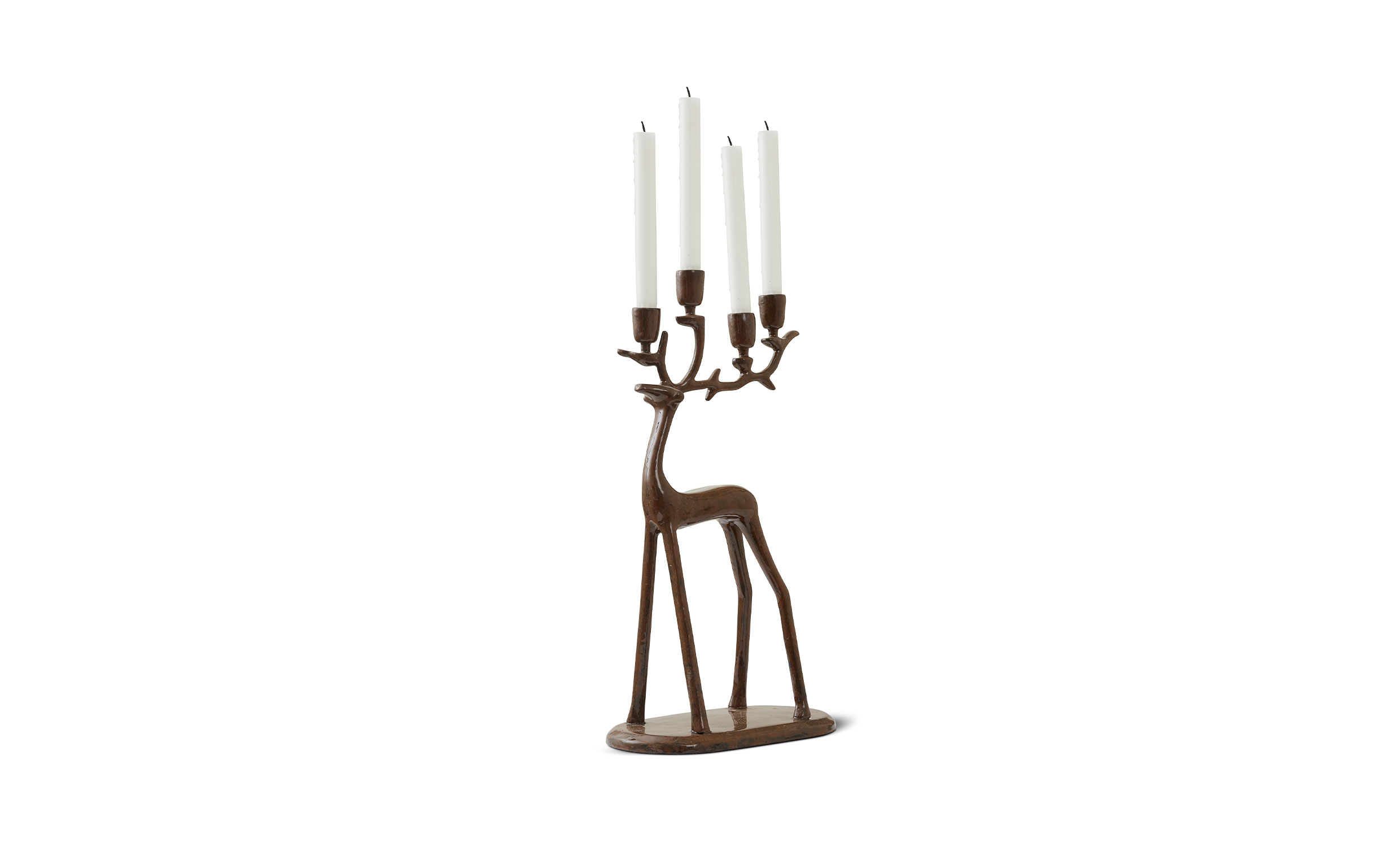 ANIMALIA DEER  Ljusstake Brun