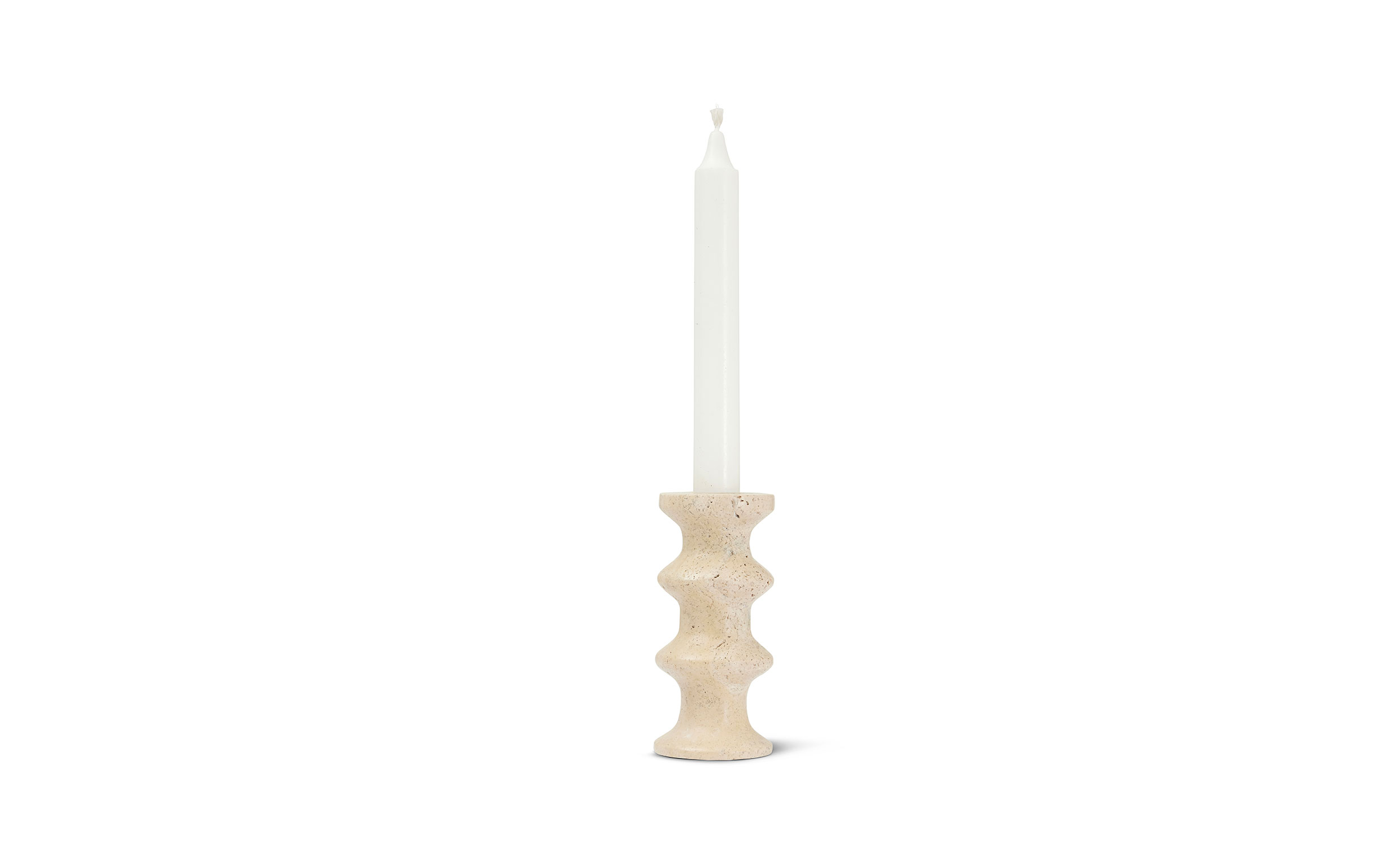SERAYA Ljusstake Travertin Beige