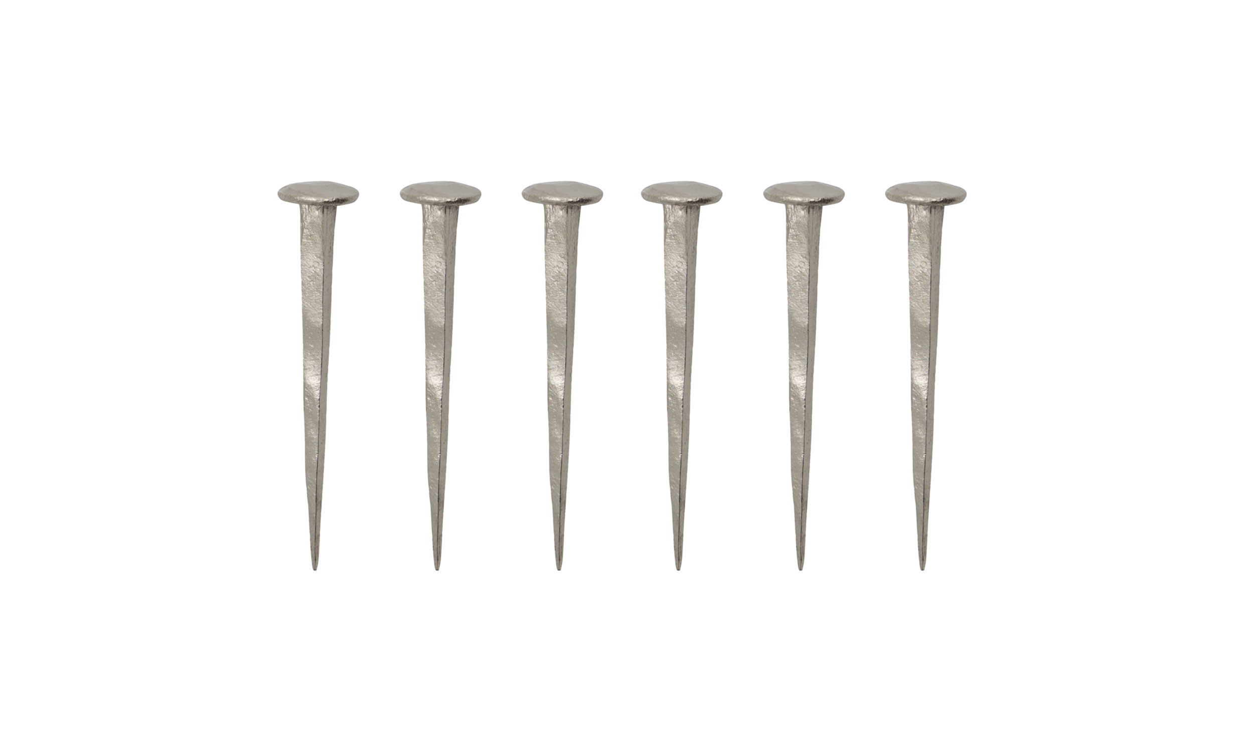 WALL Spikkrokar 6-pack Silver finish