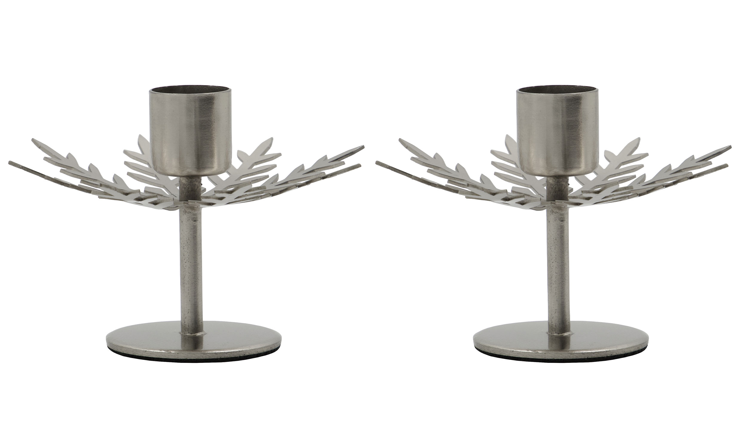 SNOWFLAKE Ljusstake Silver 2-p