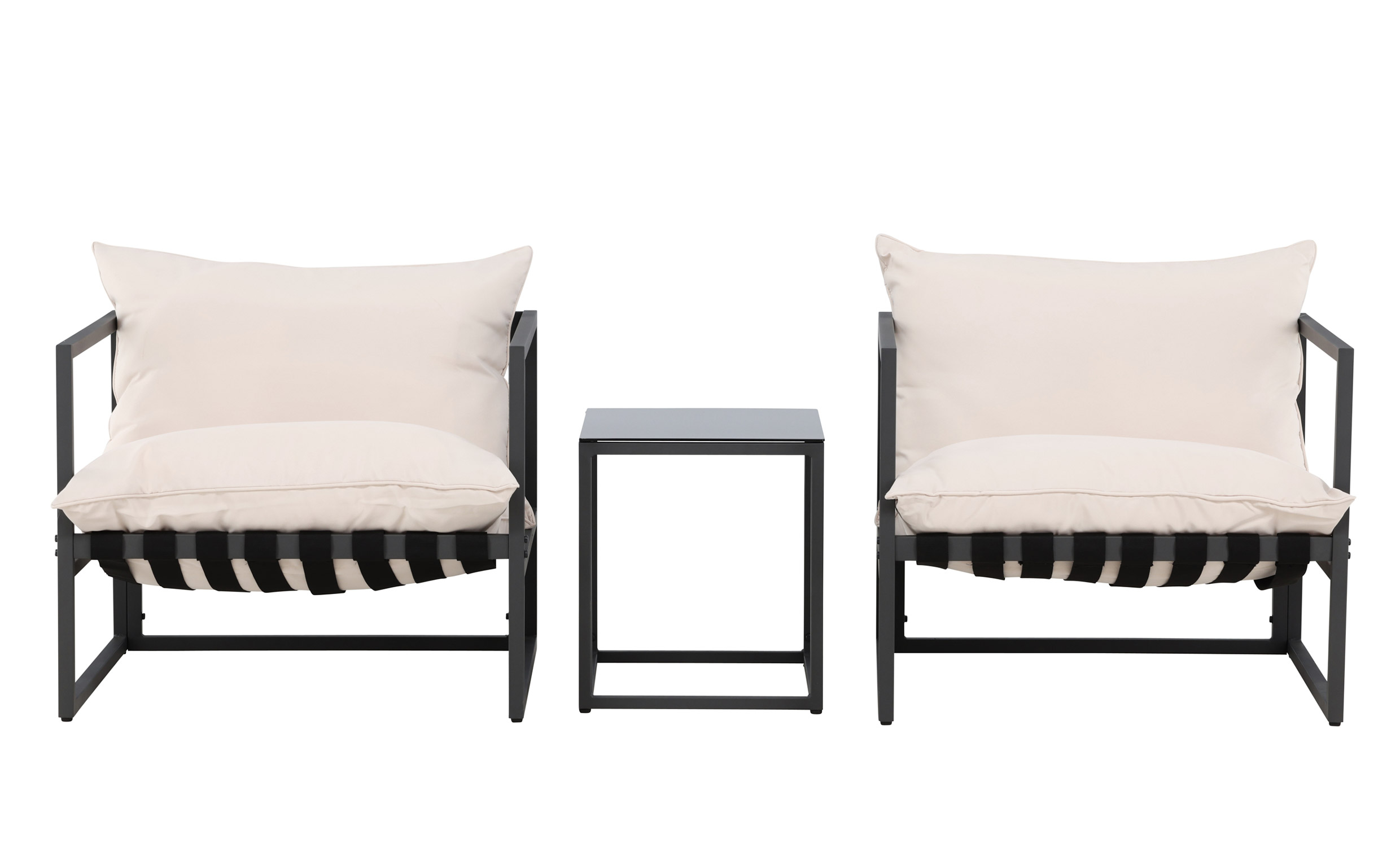 EDDI Loungeset Svart/Beige