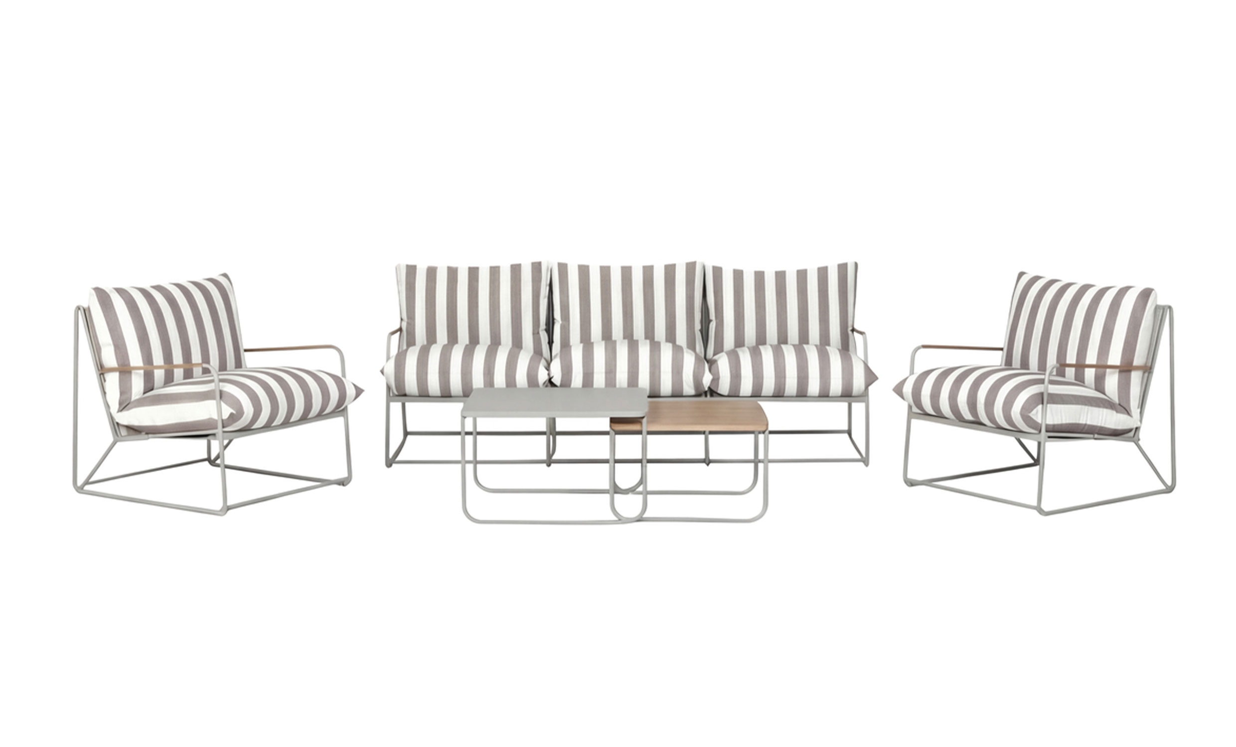 LIZ Soffgrupp Beige/Vit Randig