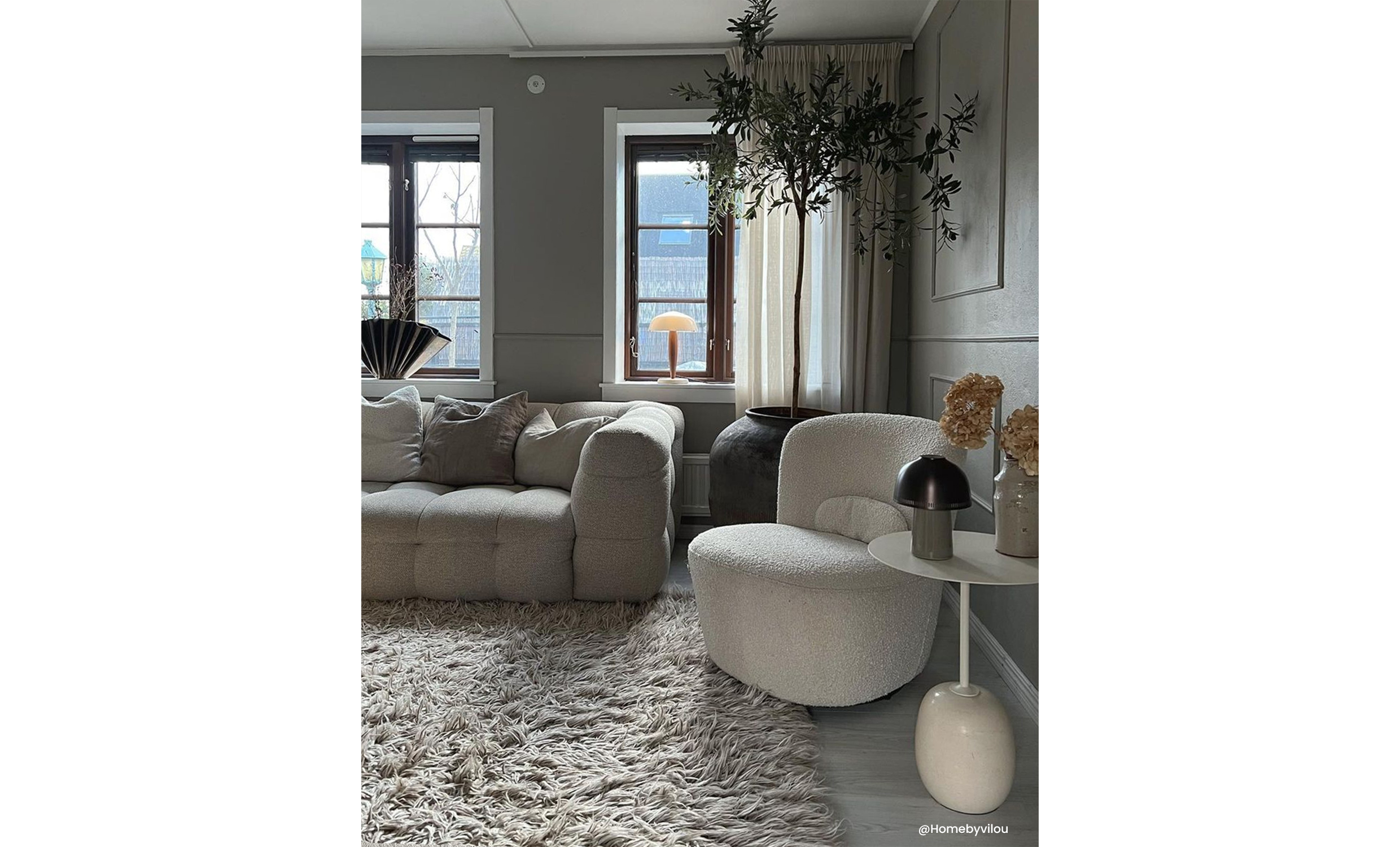 GIGI Snurrfåtölj Bouclé Offwhite från SoffaDirekt, bild 2