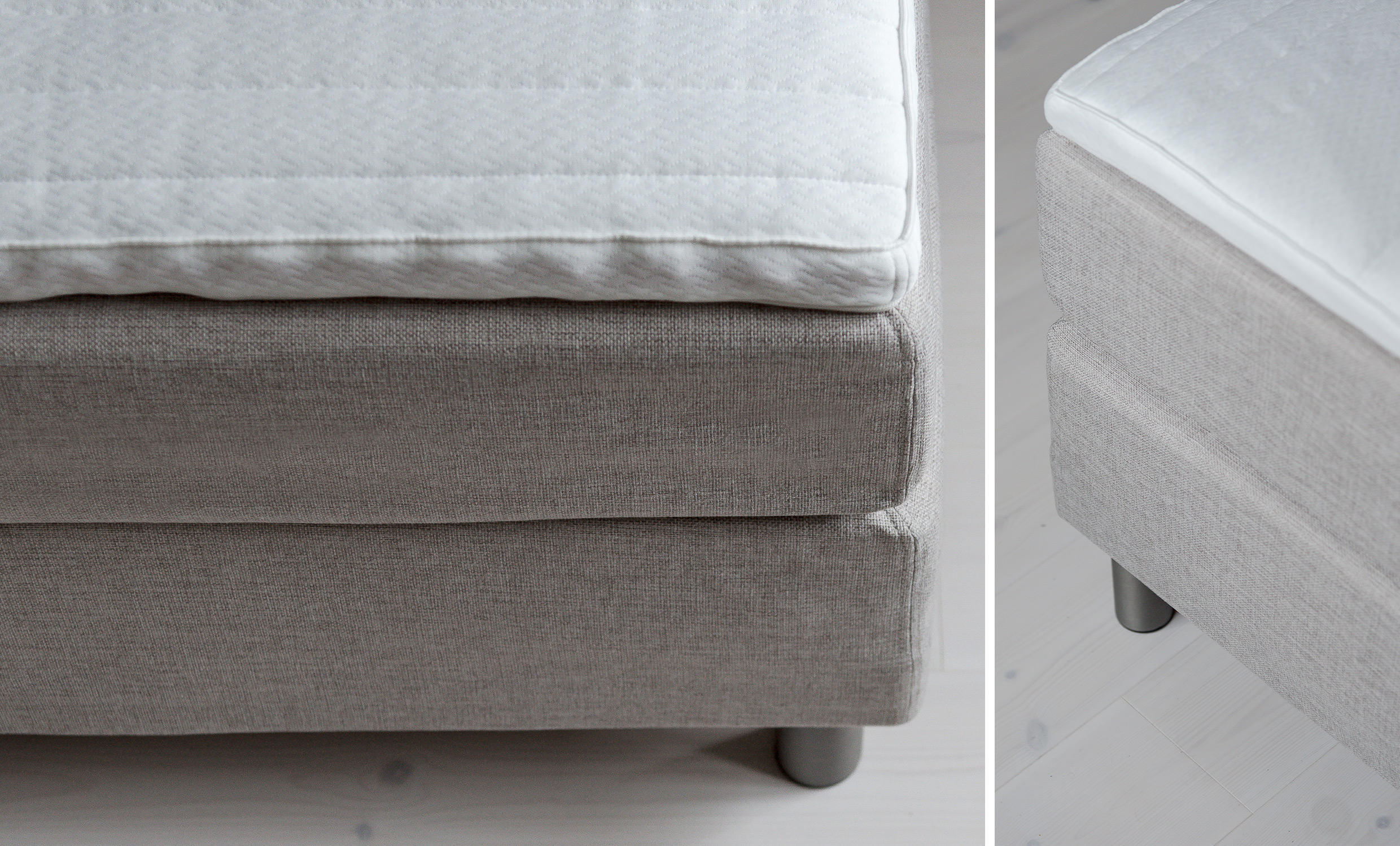 ÄNGSVIK 120 Sängpaket Deluxe Ljusgrå från SoffaDirekt, bild 2