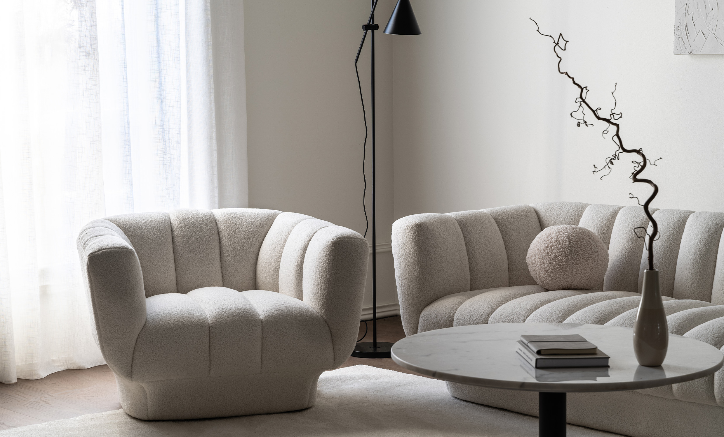 LE-BON Fåtölj Teddy Offwhite från SoffaDirekt, bild 2