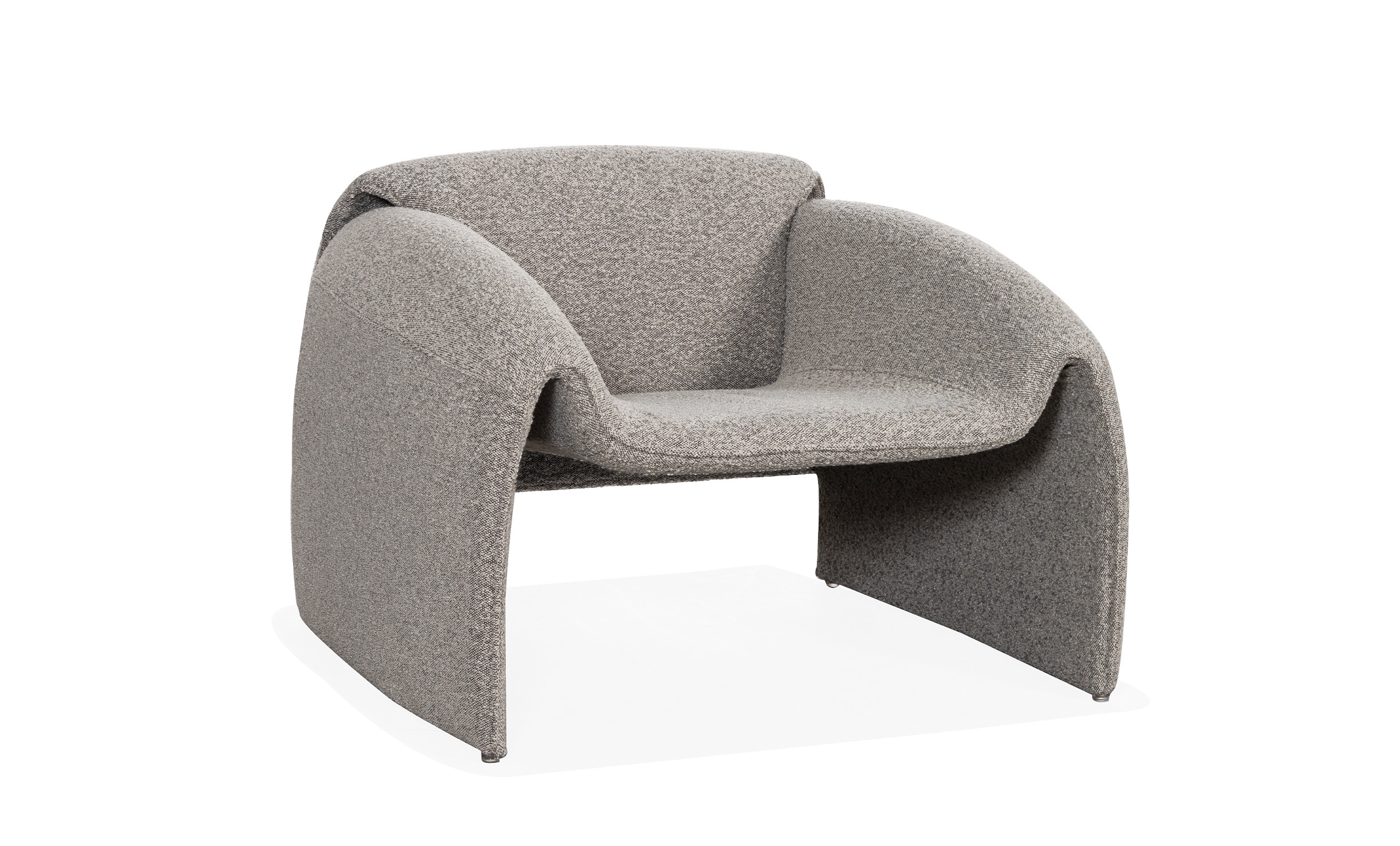 BOOGI Loungestol Bouclé Mullvad från SoffaDirekt, bild 2