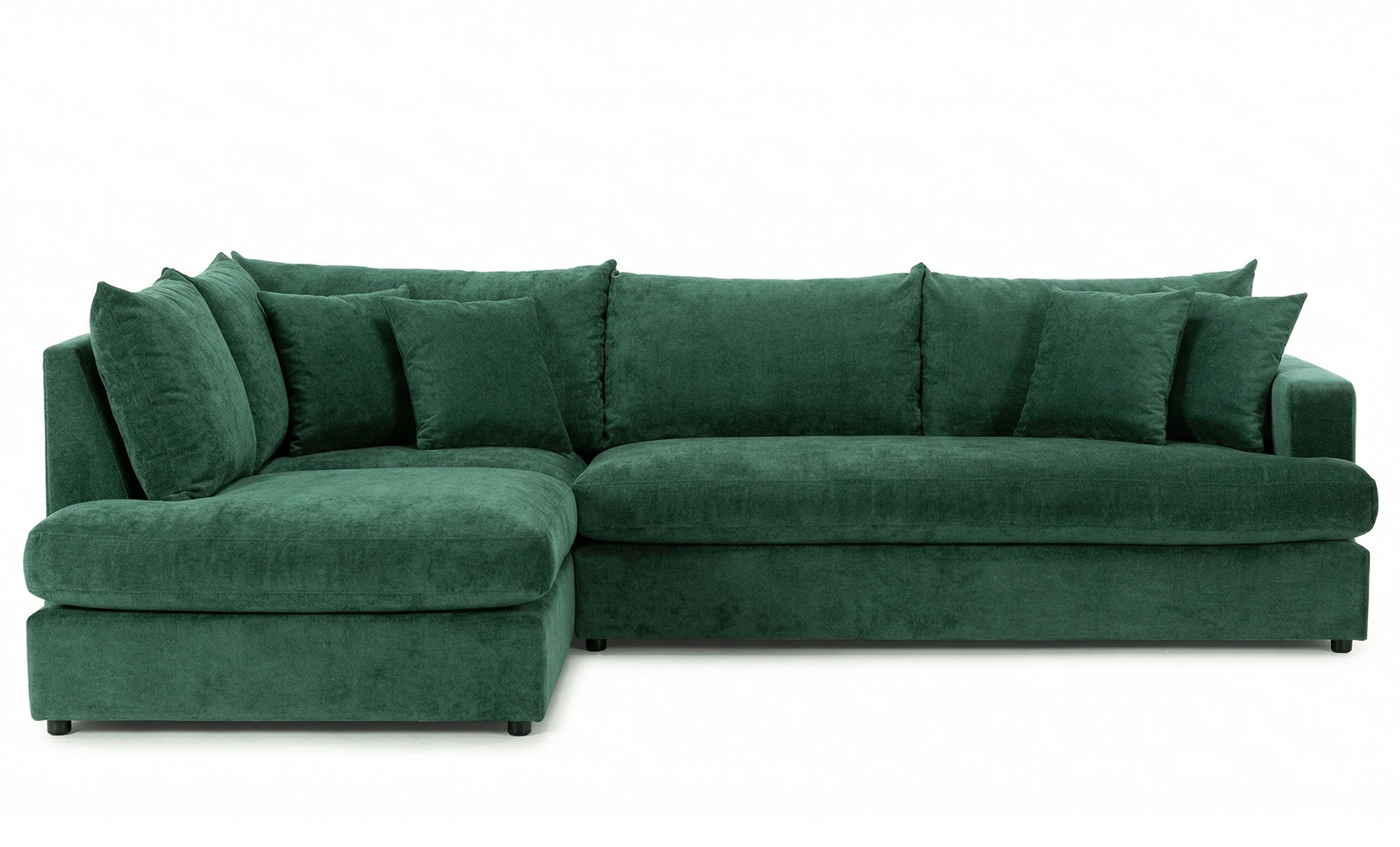 BOLNUEVO L-Soffa V�nster Hel Dyna Gr�n