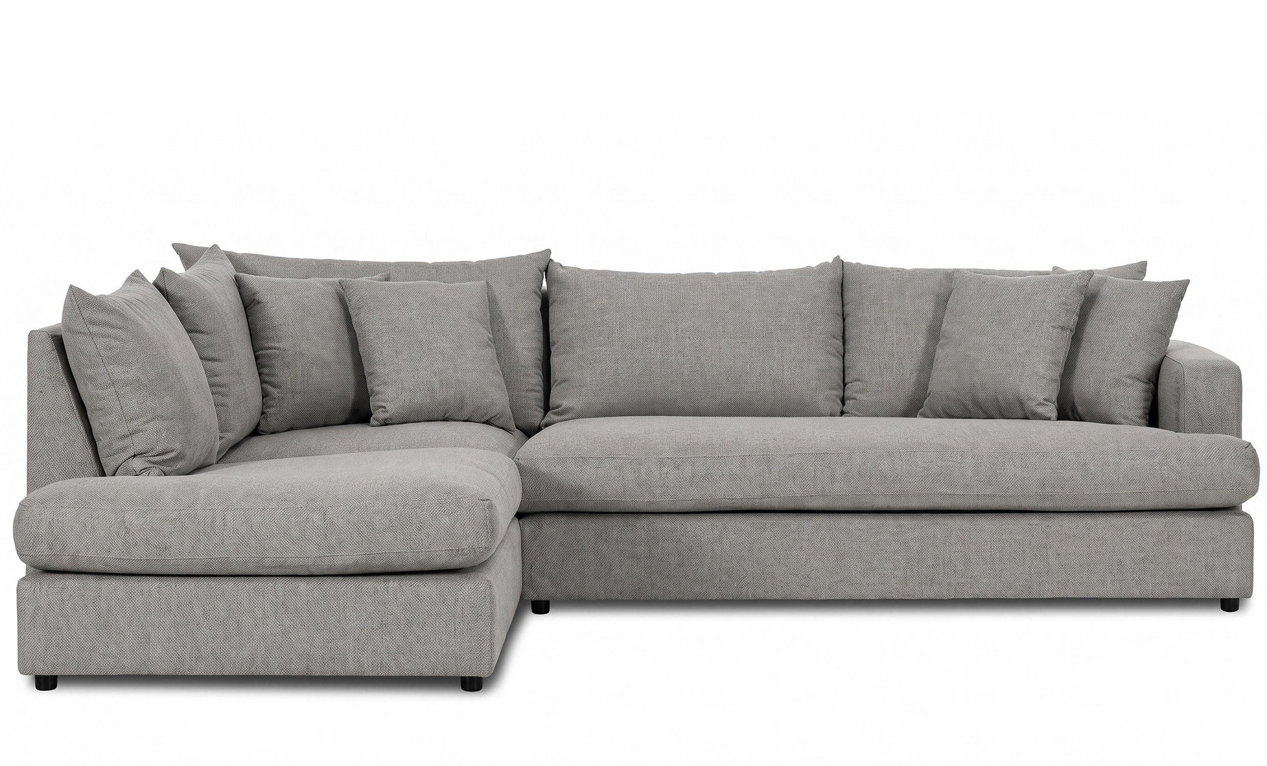 BOLNUEVO L-Soffa Vänster Hel Dyna Grå