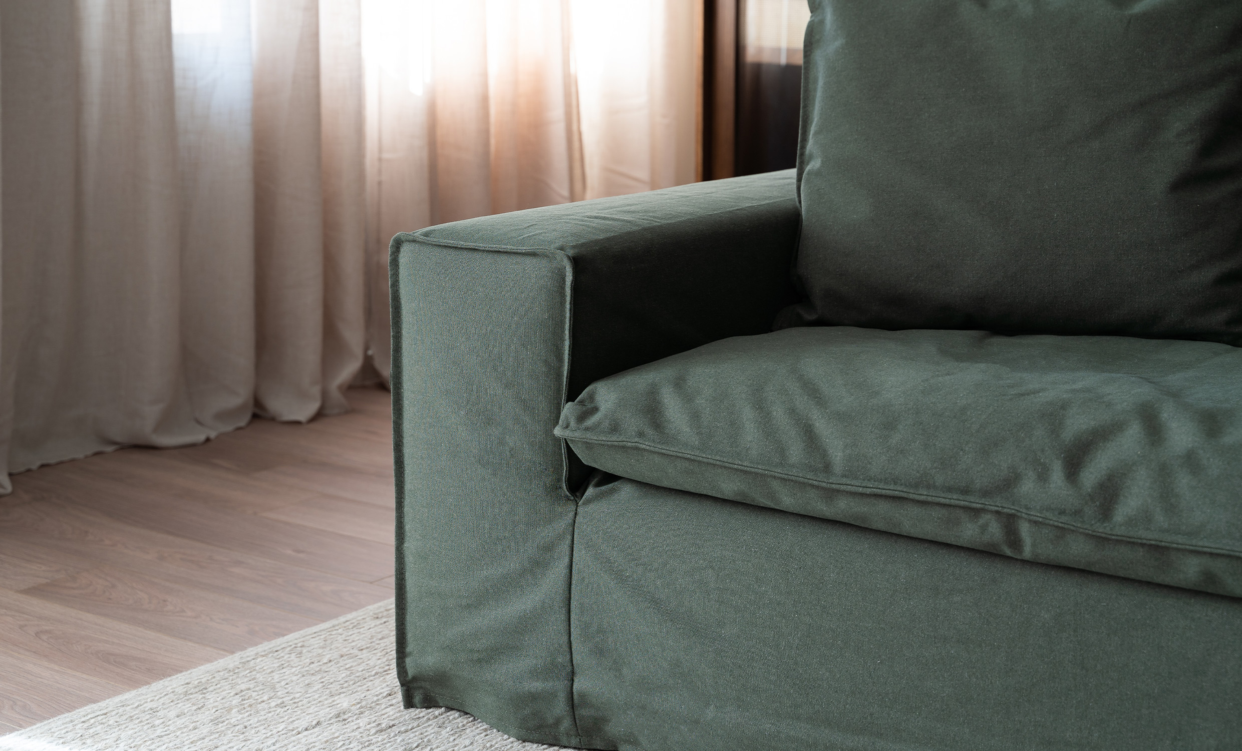 DOVER Grand Deluxe 3-sitssoffa Grön från SoffaDirekt, bild 2