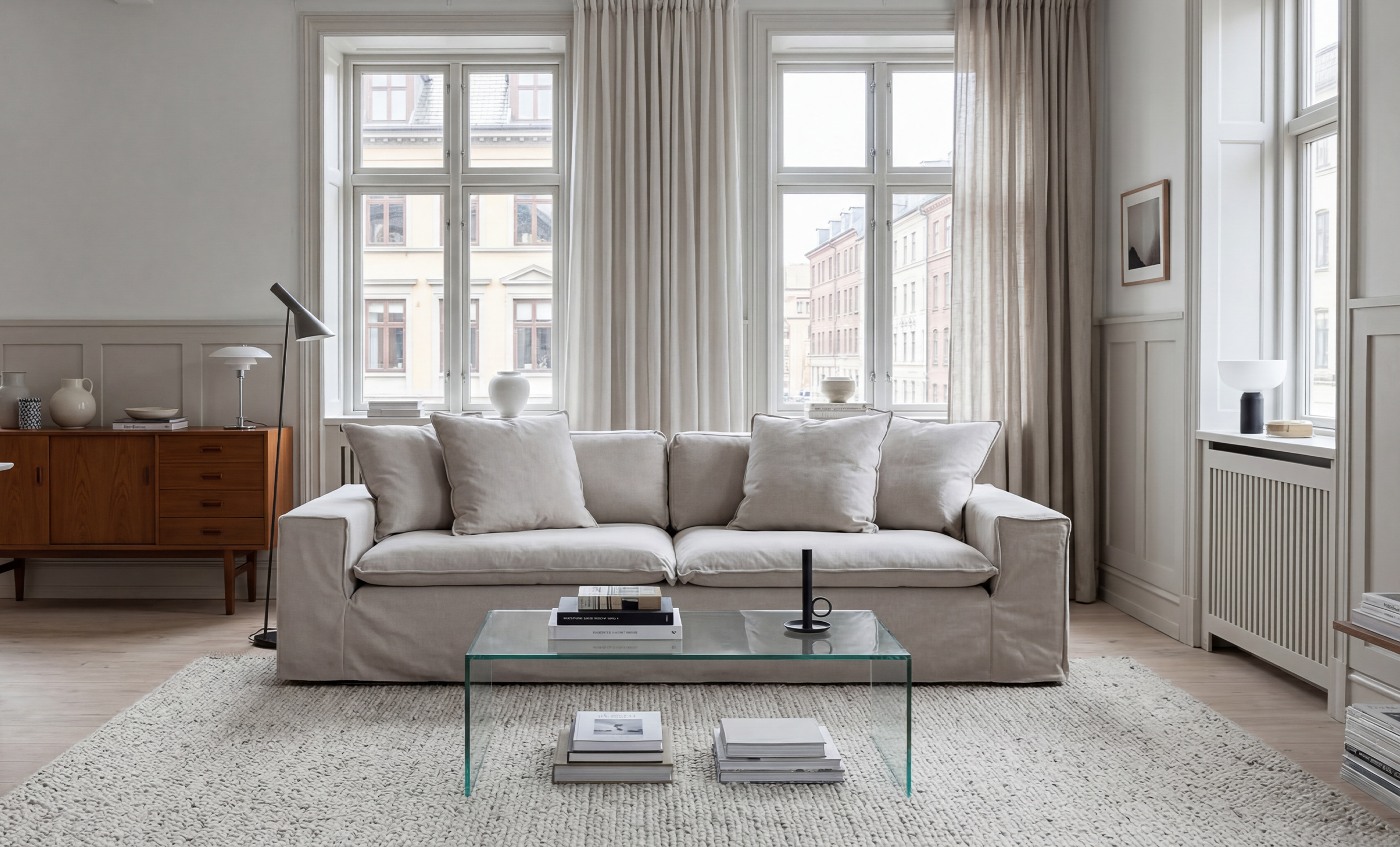 DOVER Grand Deluxe 4-sitssoffa Sandbeige från SoffaDirekt, bild 2