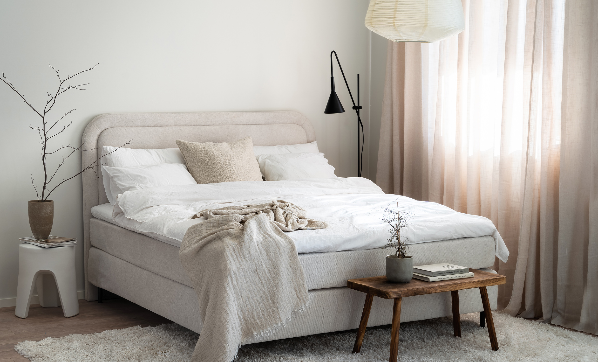 ELIE Sängpaket 140 Offwhite från SoffaDirekt, bild 2
