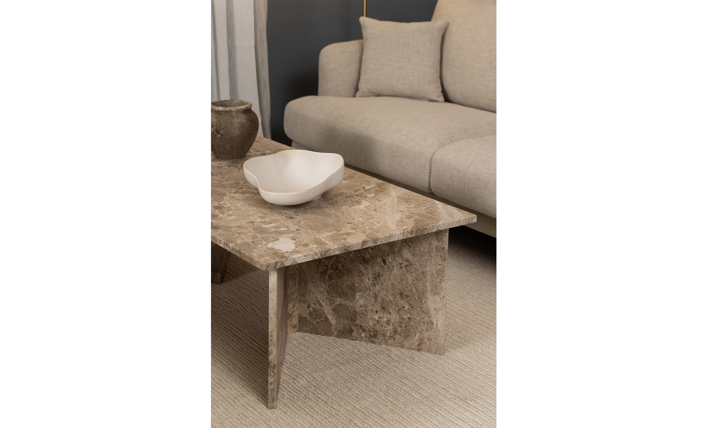 VERA Soffbord 140 Marmor Beige från SoffaDirekt, bild 2