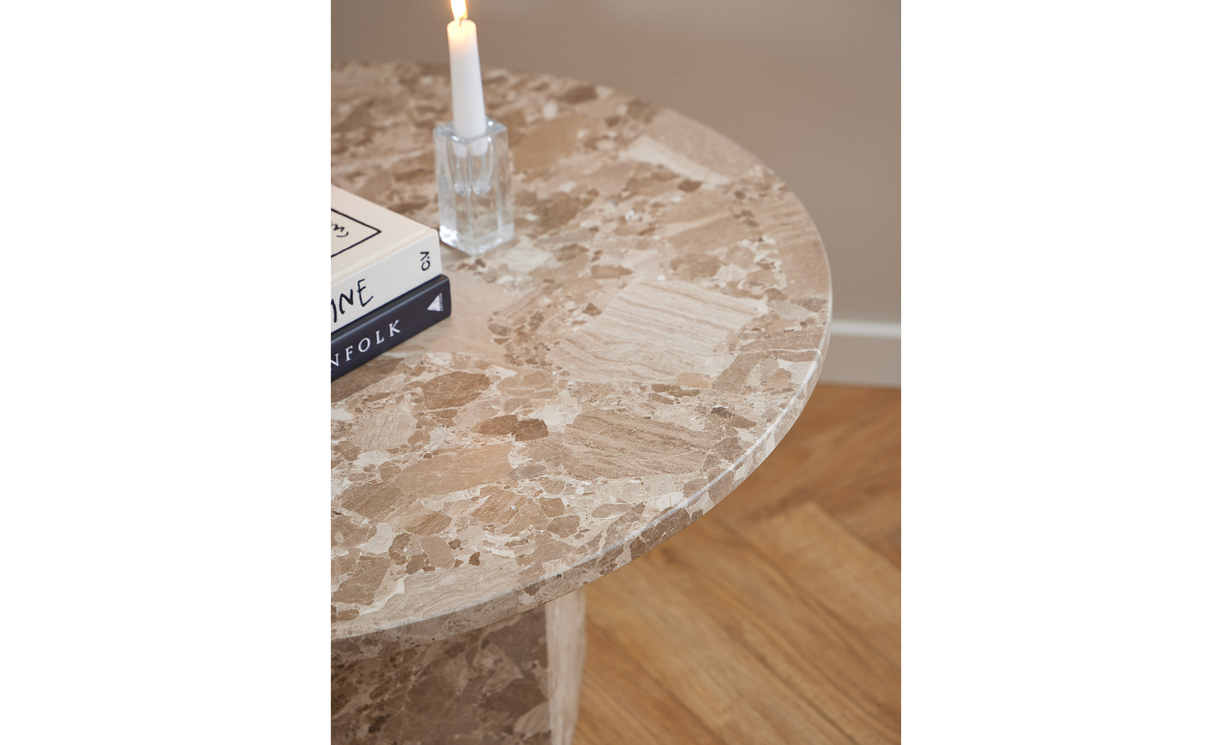 VERA Soffbord 80 Marmor Beige från SoffaDirekt, bild 2