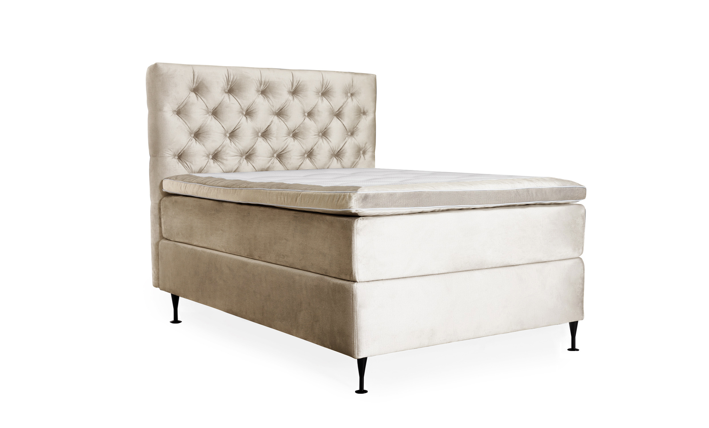OPERA 120 Kontinentalsäng Sammet Beige från SoffaDirekt, bild 2