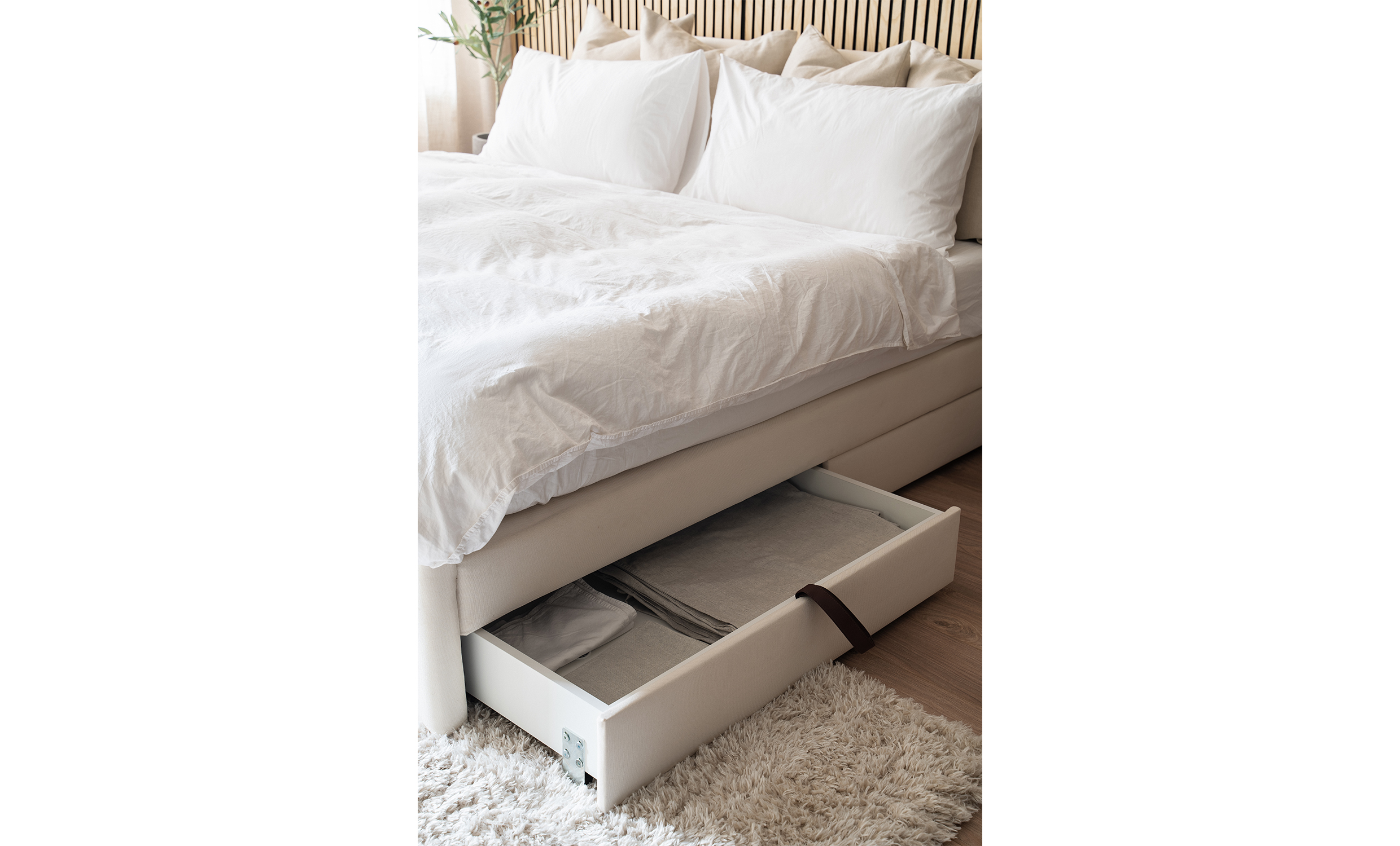 LOVISA 120 Förvaringssäng Offwhite från SoffaDirekt, bild 2