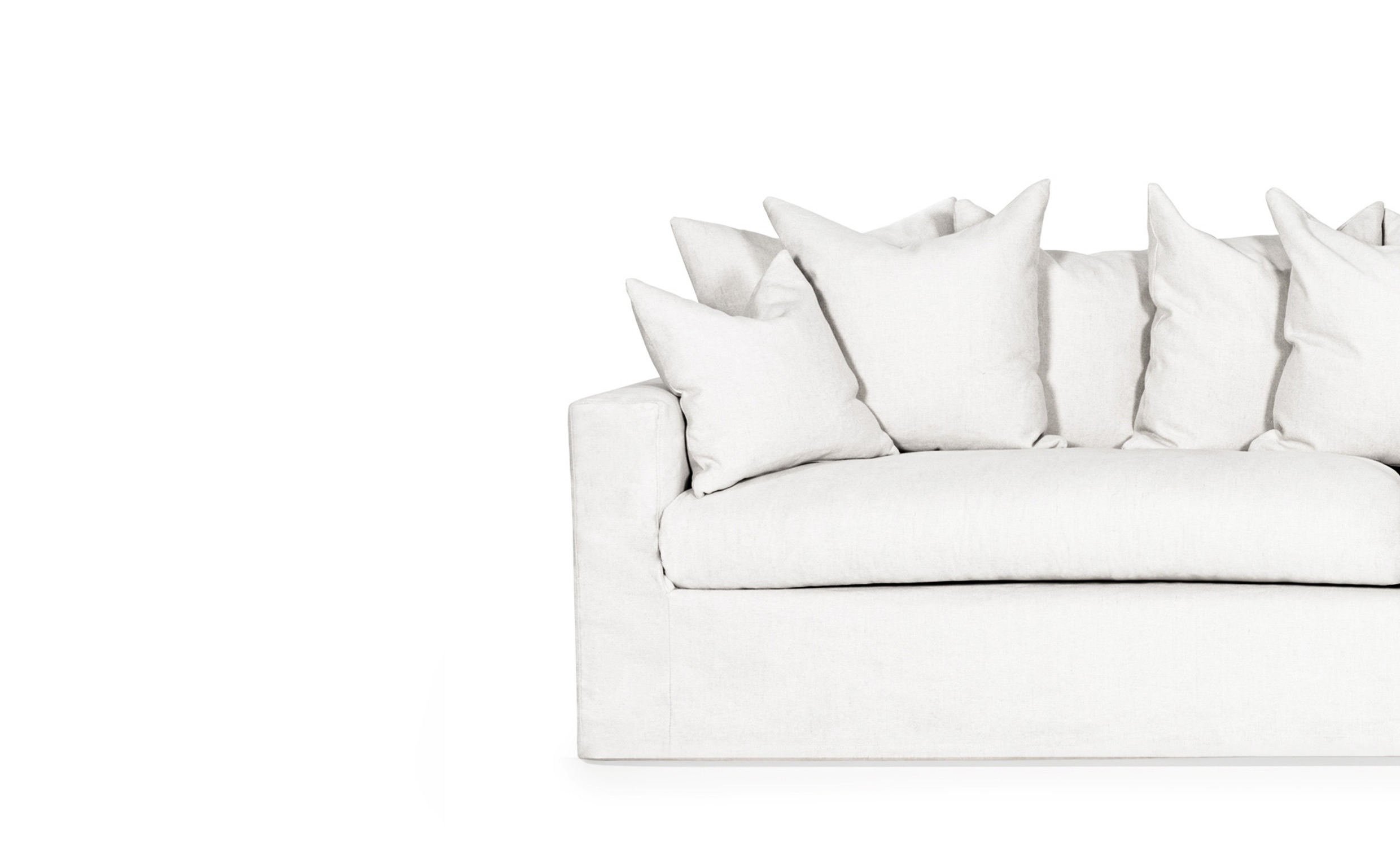 KLDSEL Monaco Premium 4-sitssoffa Vit