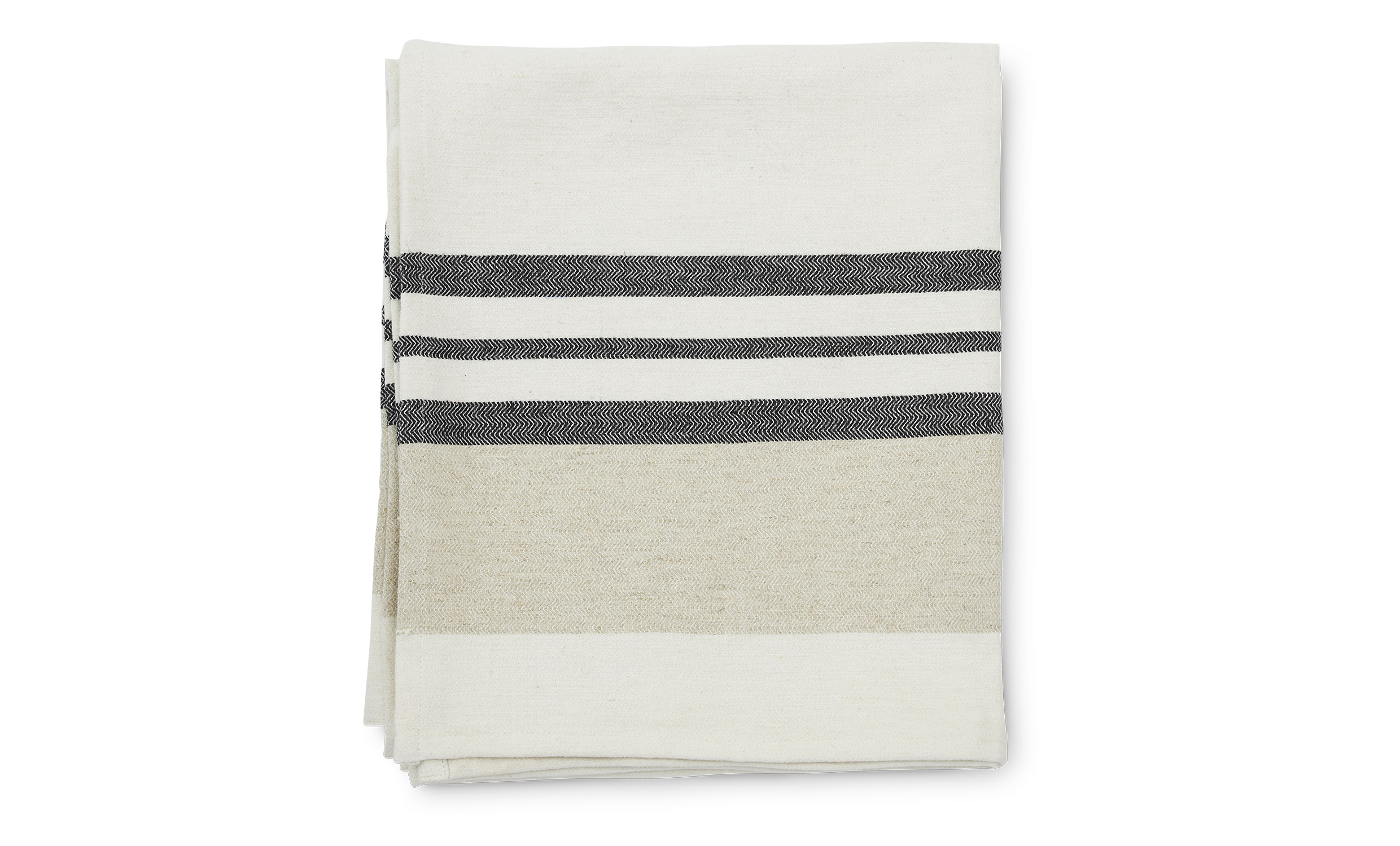 HERRINGBONE Duk Offwhite/Svart