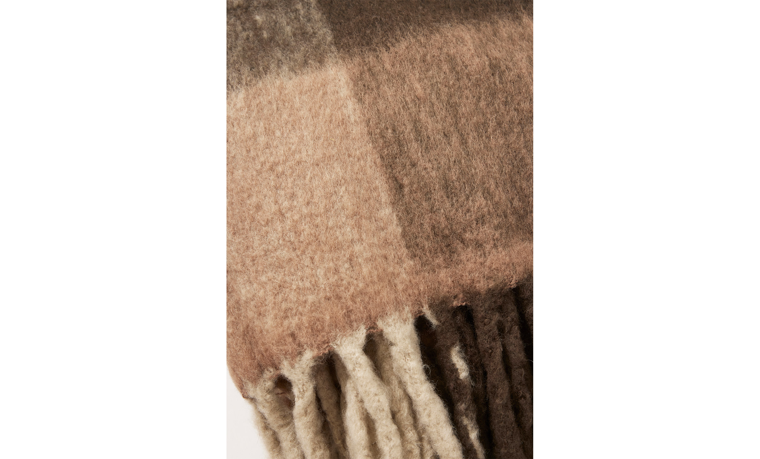 CHECK Mohair Pläd Mörkbrun från Jakobsdals, bild 2