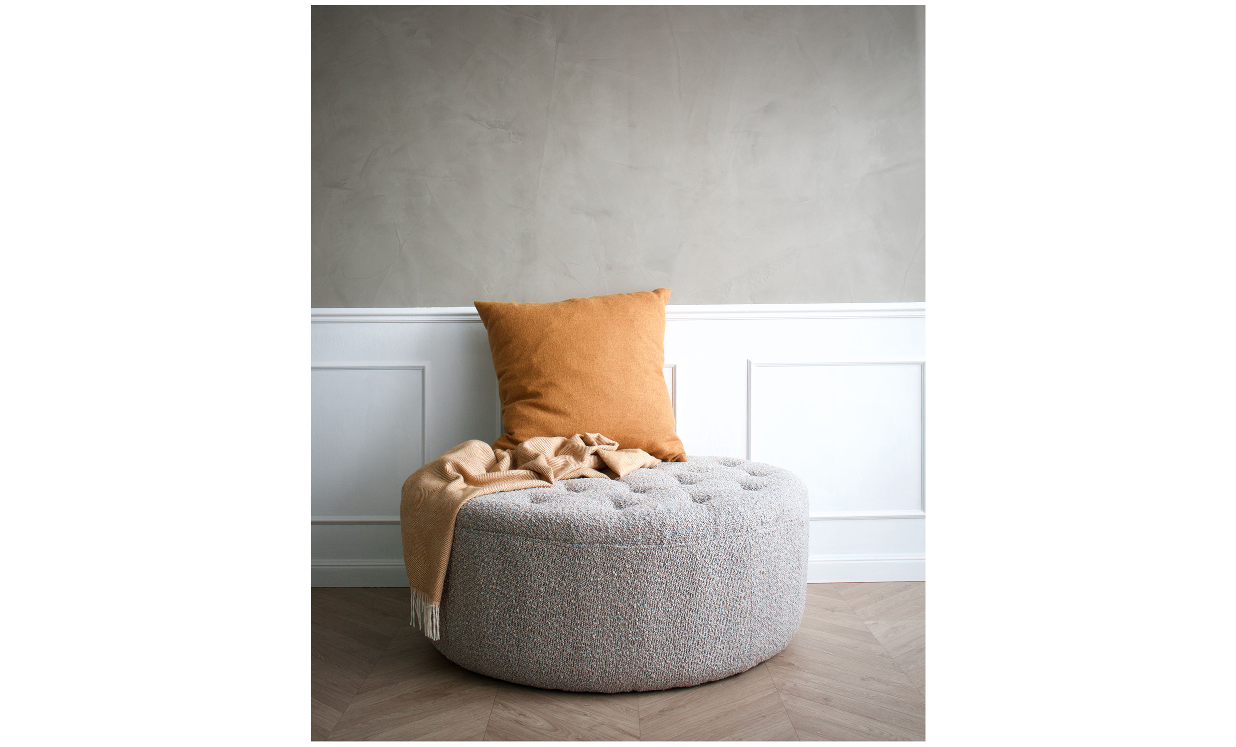JASMIN Sittpuff 100 Ljusgrå från SoffaDirekt, bild 2