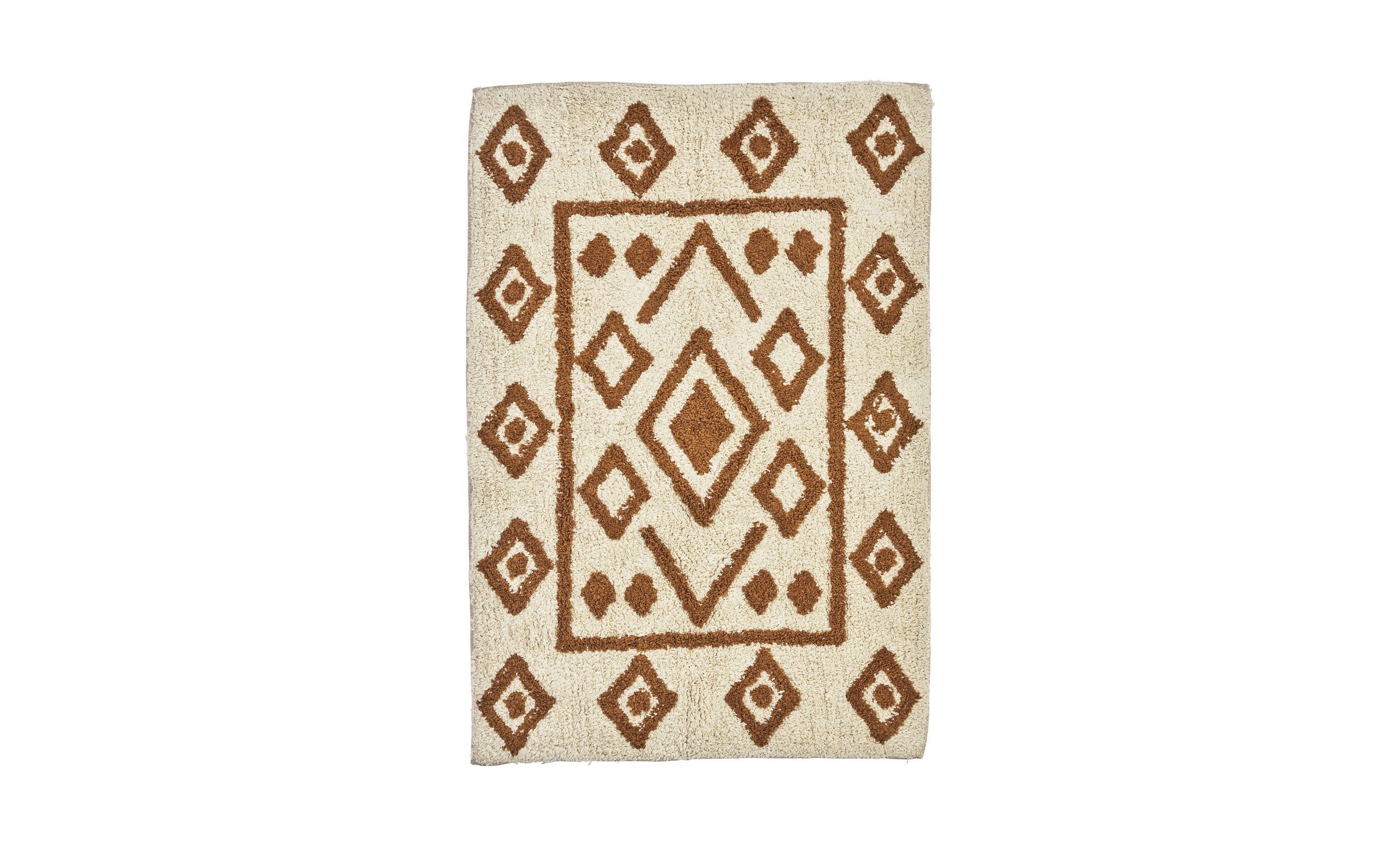 BADRUMSMATTA 60x90 Offwhite/Senap