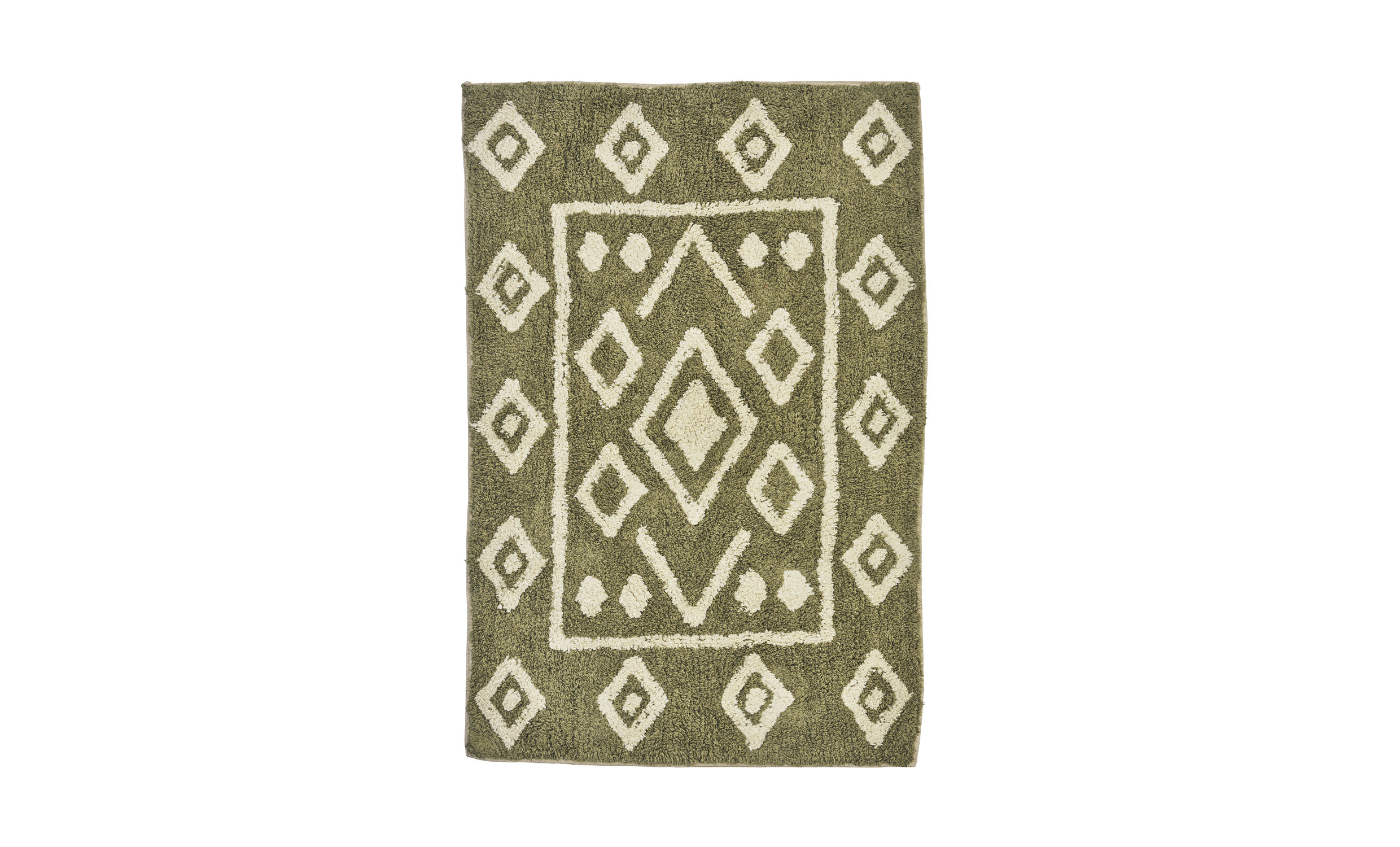 BADRUMSMATTA 60x90 Khaki/Offwhite