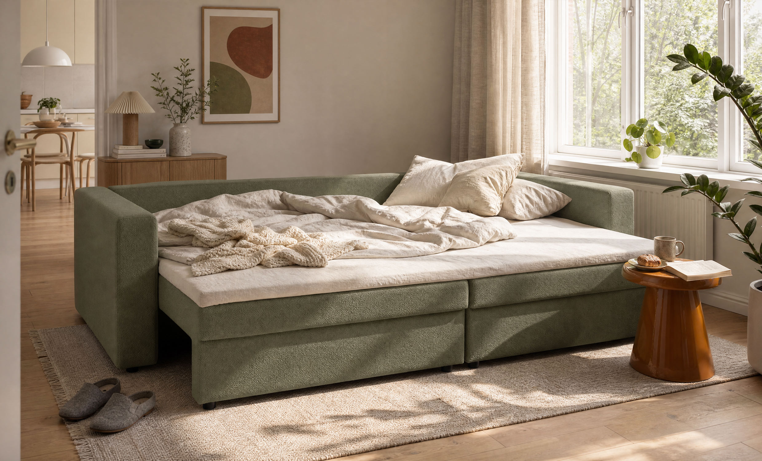 SOHO Bäddsoffa Terry Olive från SoffaDirekt, bild 2