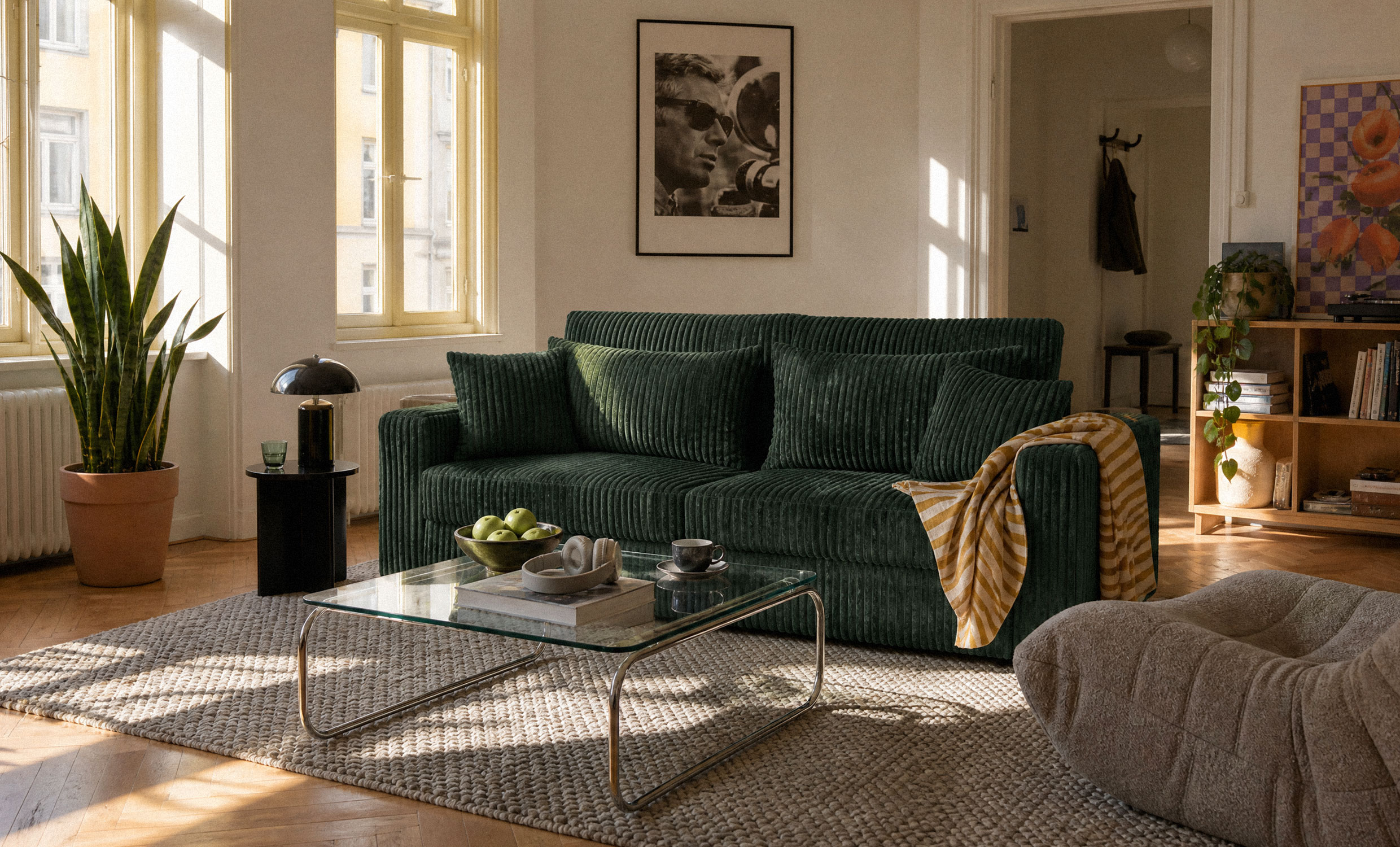 SOHO Bäddsoffa Teddy Olive från SoffaDirekt, bild 2