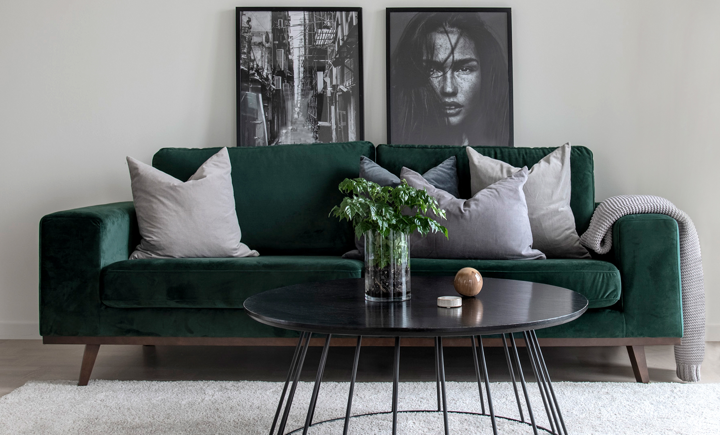 STOCKHOLM 3-sits soffa Velvet Edition Grön - Köp på SoffaDirekt.se