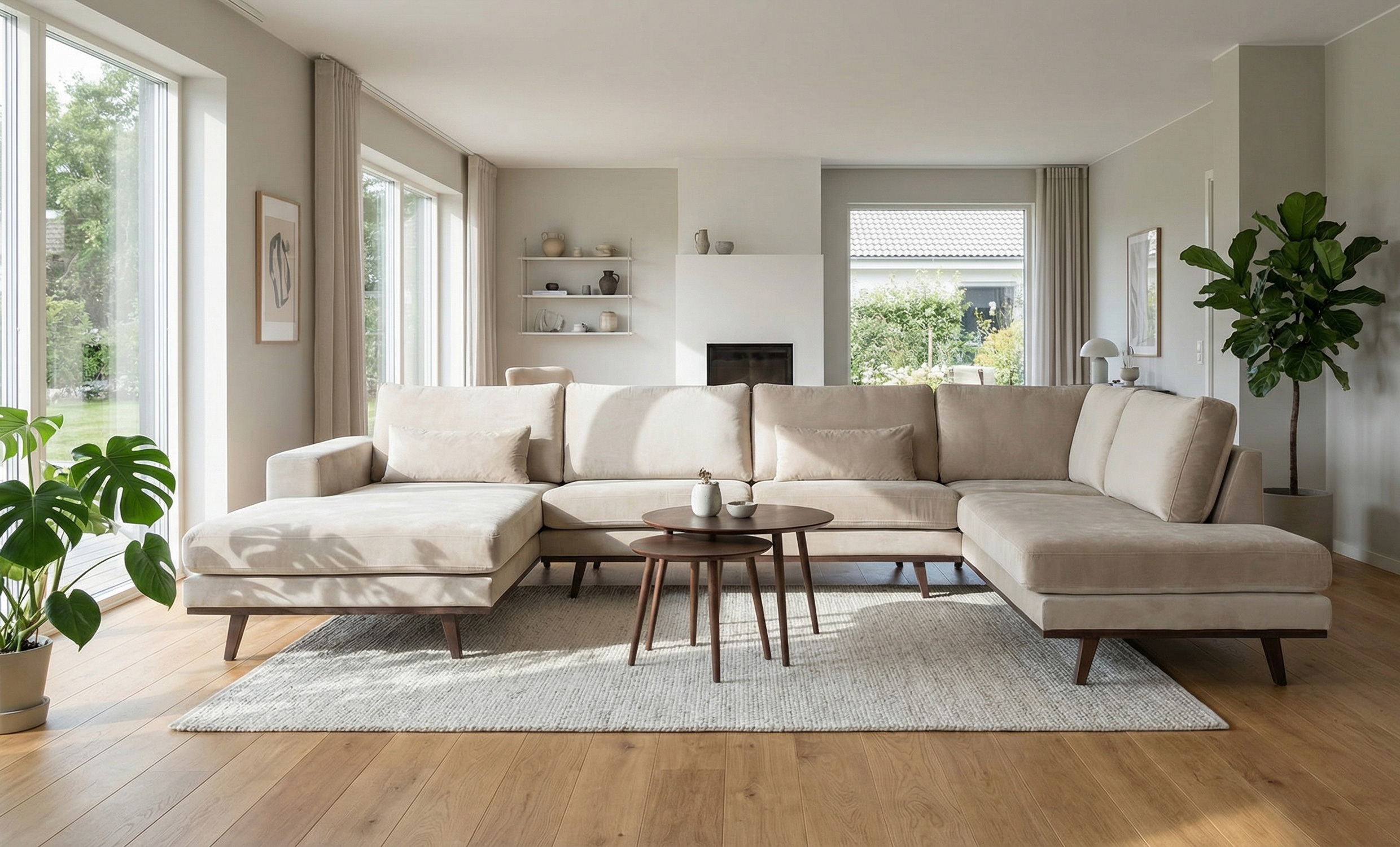 STOCKHOLM U-soffa Höger Velvet Edition Greige från SoffaDirekt, bild 2