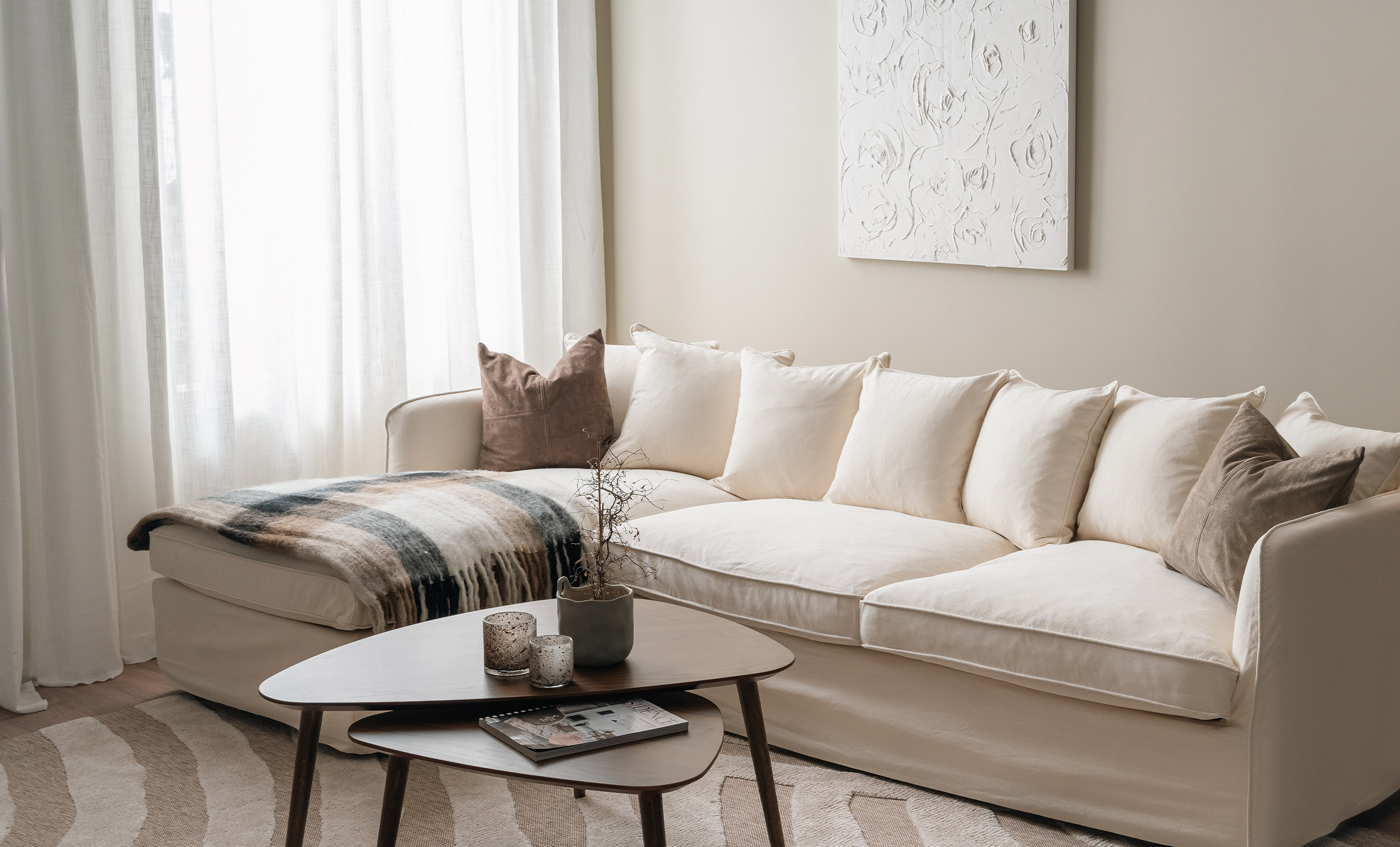 STEDFORD Bäddsoffa Divan Vänster Beige från SoffaDirekt, bild 2
