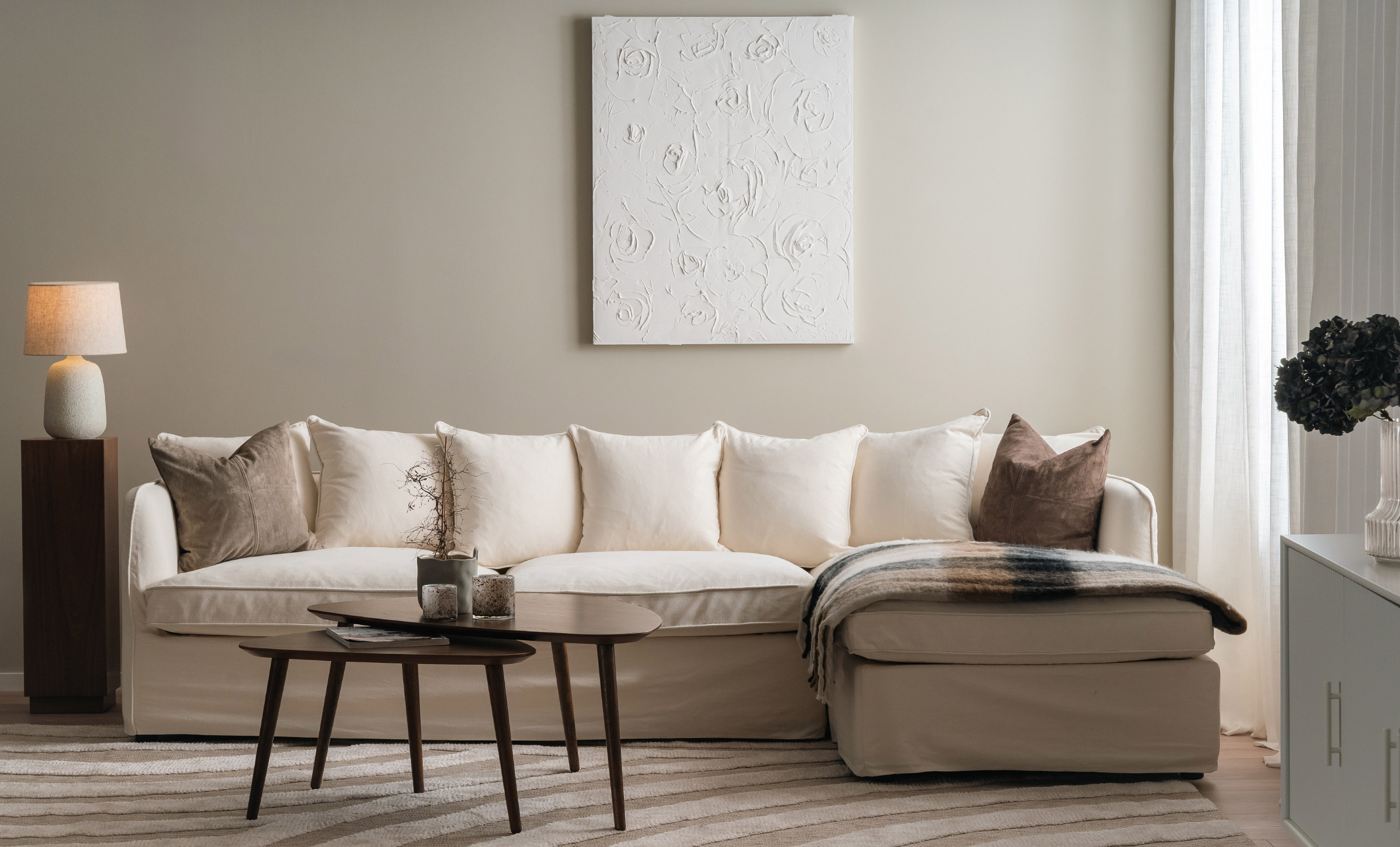 STEDFORD Bäddsoffa Divan Höger Beige från SoffaDirekt, bild 2