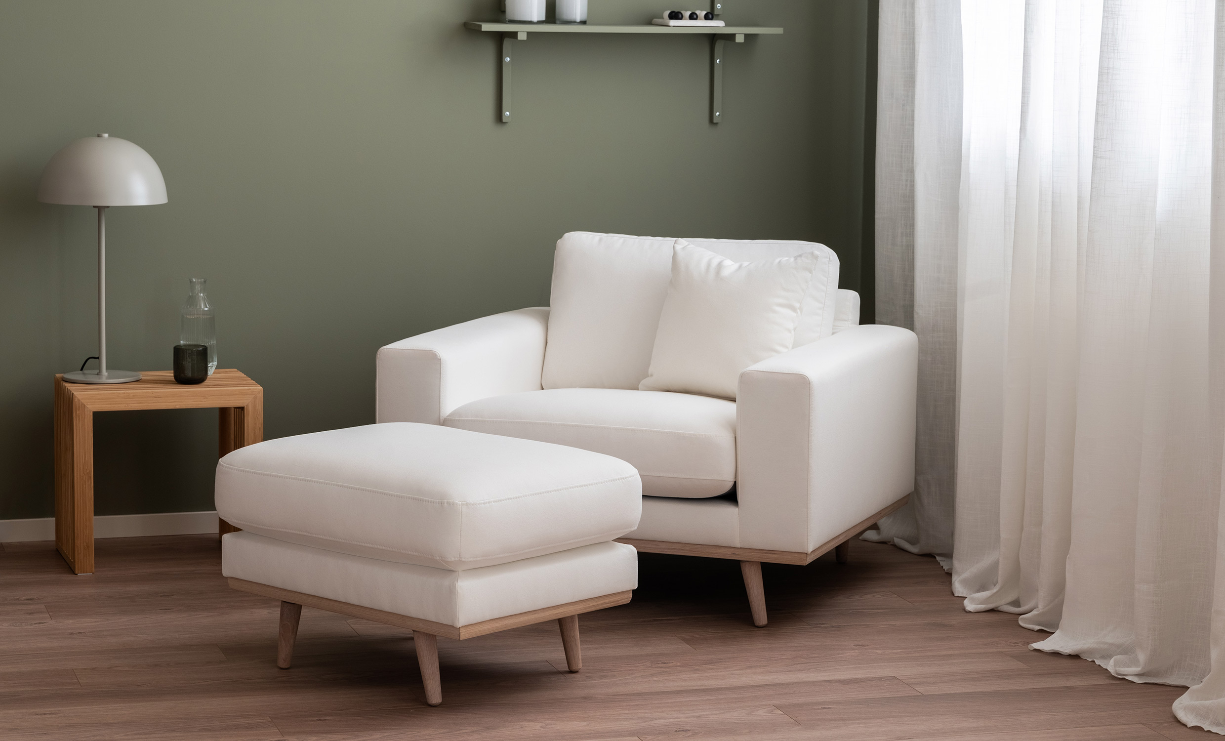 STOCKHOLM PREMIUM Fotpall Beige från SoffaDirekt, bild 2