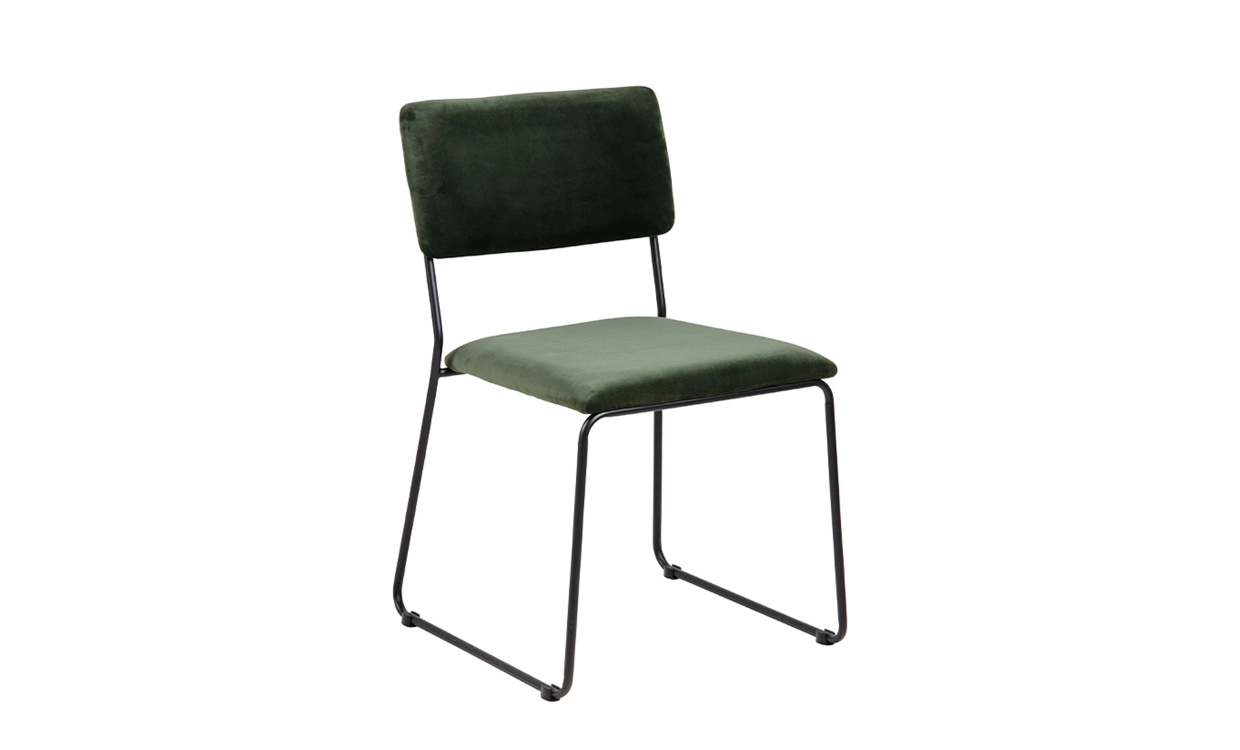 CRAWFORD Stol Naturgrn Sammet i gruppen Matplats / Sittmbler / Stolar hos SoffaDirekt.se (0000080652)