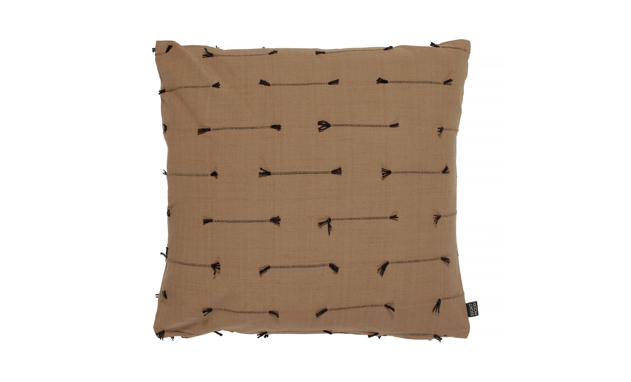 RANSVIK Kuddfodral 50x50 Brun/Svart i gruppen Mattor & Textil / Prydnadskuddar / Kuddfodral hos SoffaDirekt.se (01026352574)