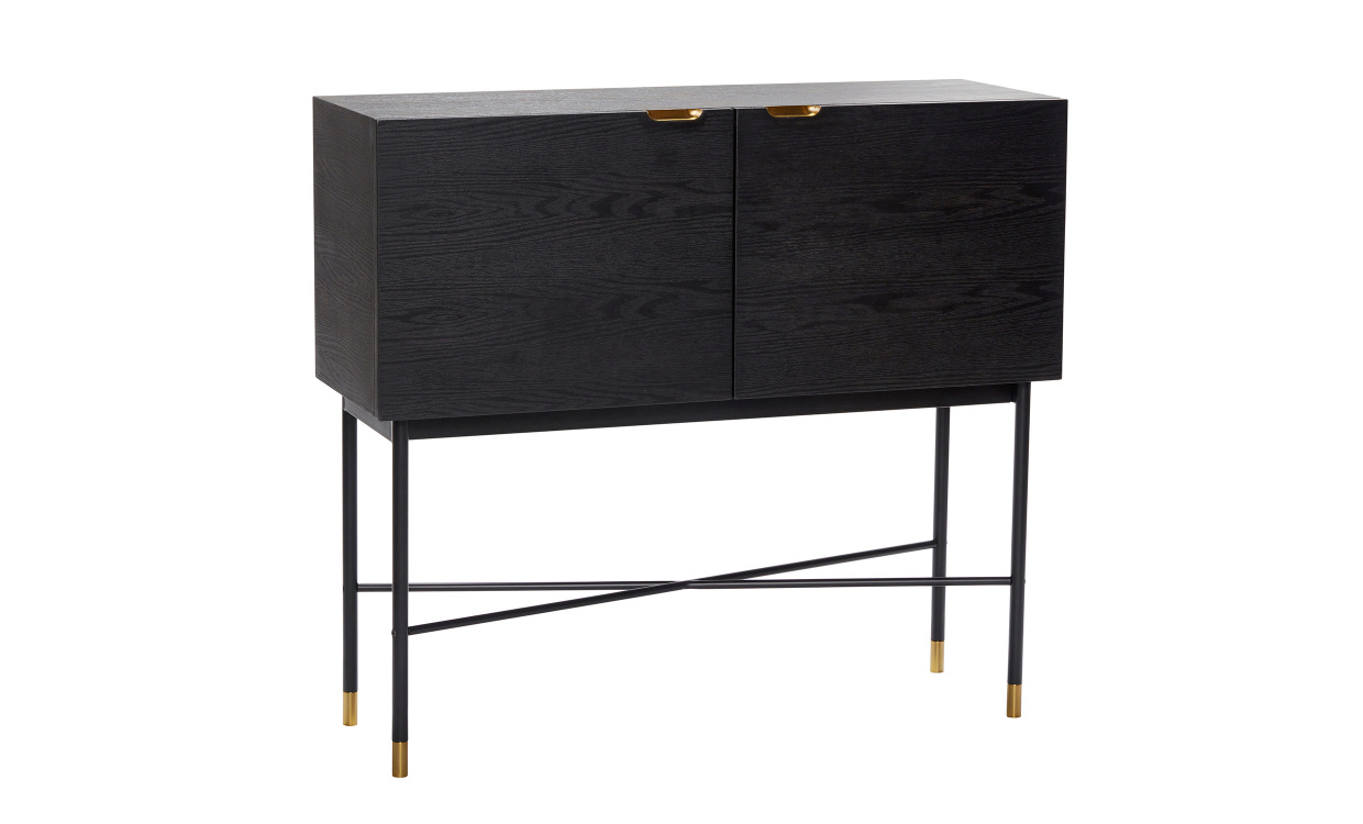 NORM Sideboard Svart/Mssing i gruppen Vardagsrum / Frvaringsmbler / Sideboards hos SoffaDirekt.se (020704)