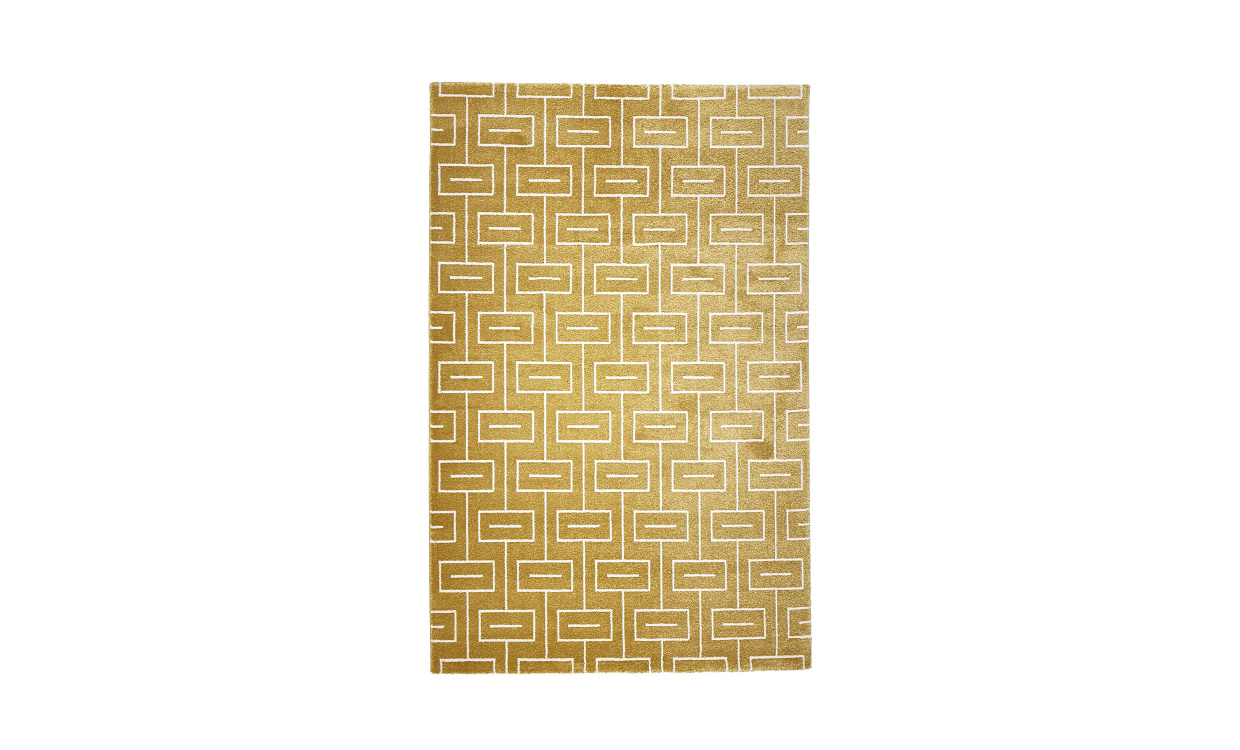 DINA Matta 140x200 Gul i gruppen Mattor & Textil / Mattor / Wiltonmattor hos SoffaDirekt.se (032-73)