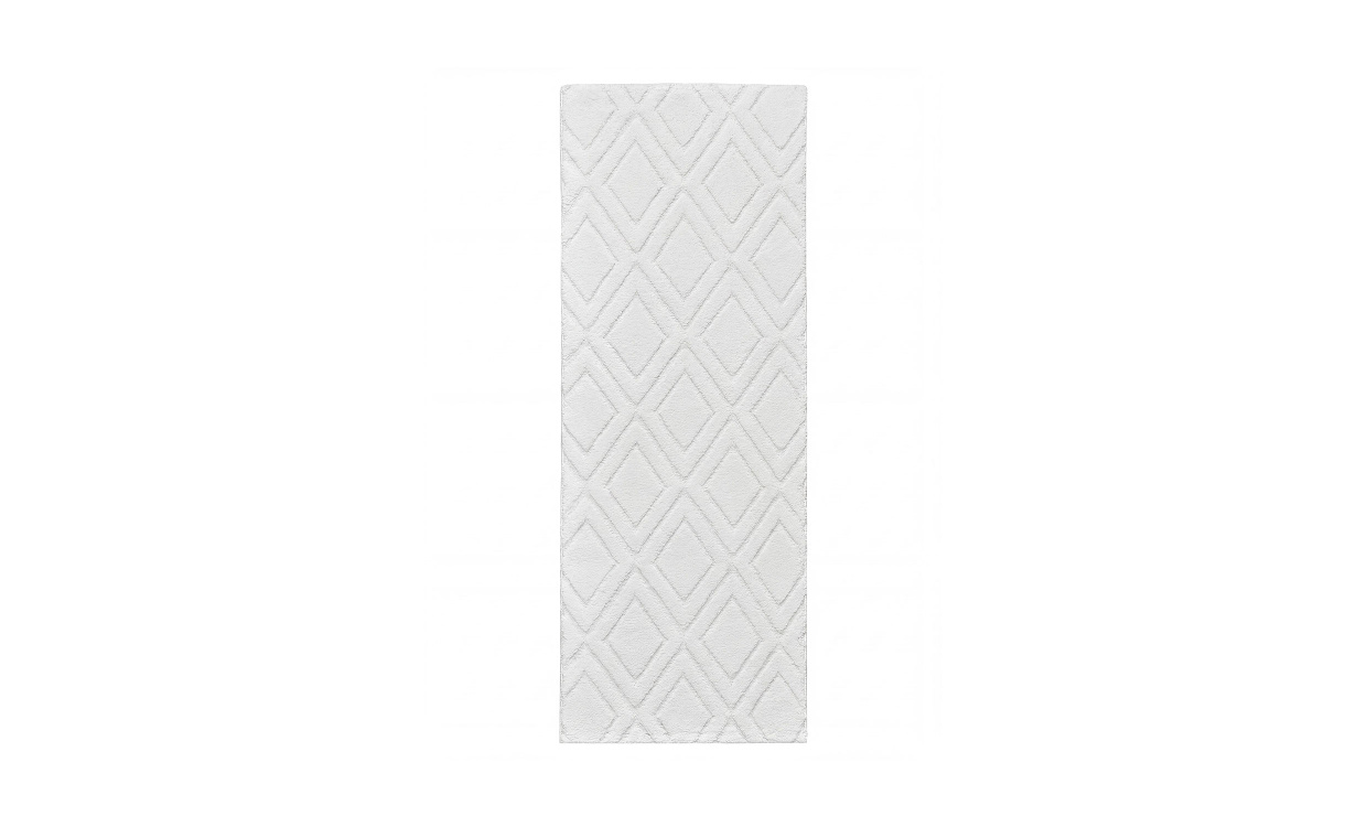 ARGYLE Matta 80x135 Vit i gruppen Mattor & Textil / Mattor / Ryamattor hos SoffaDirekt.se (0352-00)