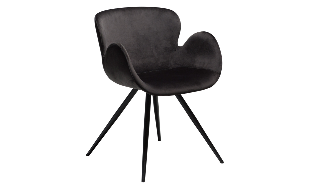 GAIA Stol Velvet Svart i gruppen Matplats / Sittmbler / Stolar hos SoffaDirekt.se (100200140)
