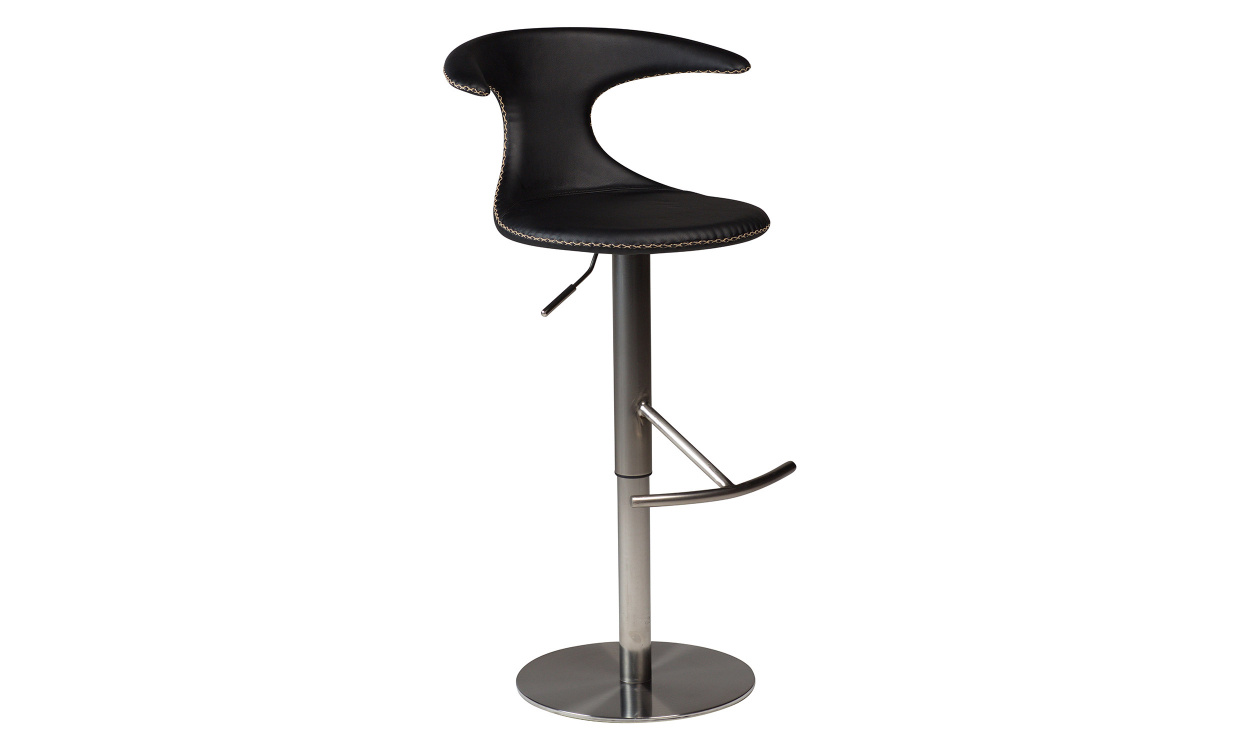 FLAIR Barstol Lder Svart i gruppen Matplats / Sittmbler / Barstolar hos SoffaDirekt.se (100801585)