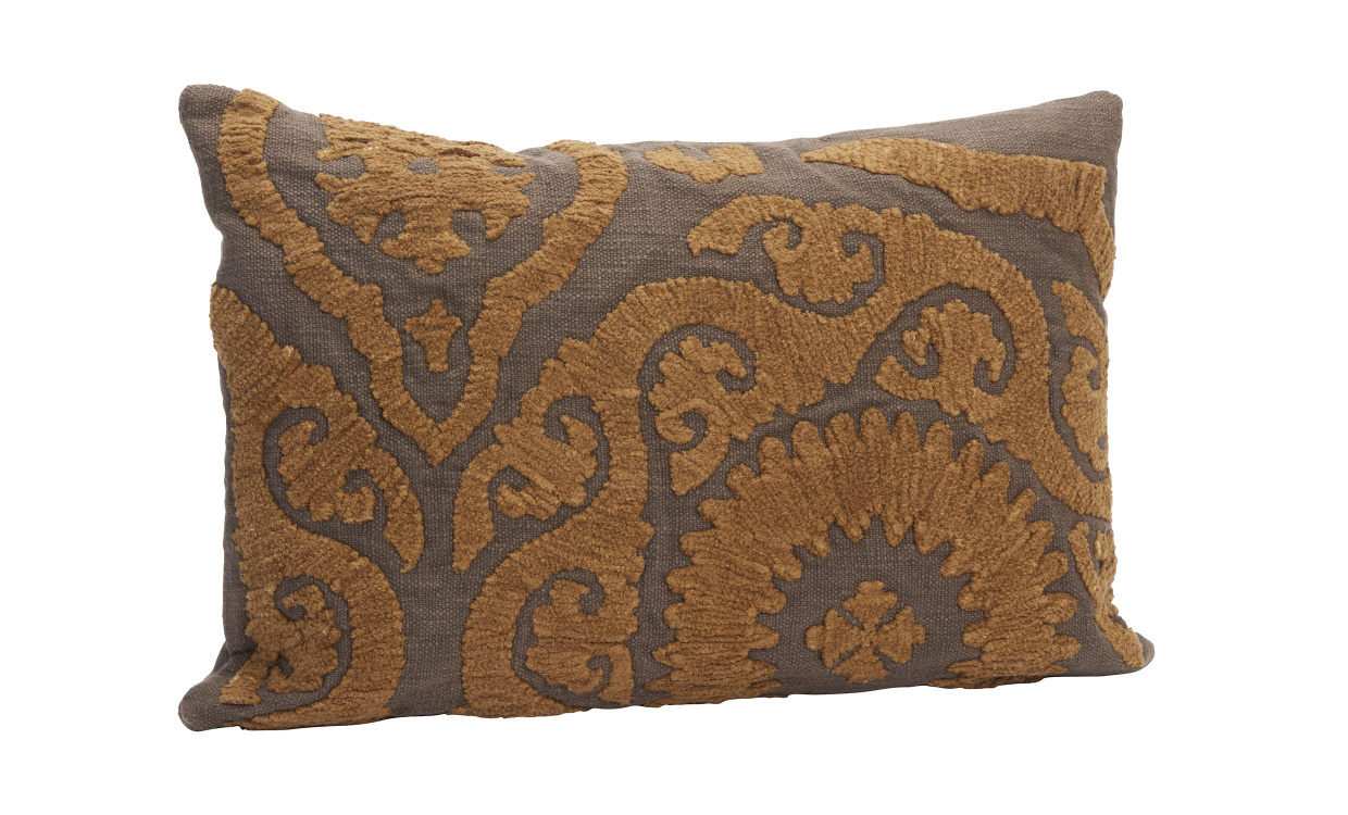 SUZANI Kuddfodral 40x60 Antracit i gruppen Mattor & Textil / Prydnadskuddar / Kuddfodral hos SoffaDirekt.se (1025-112)