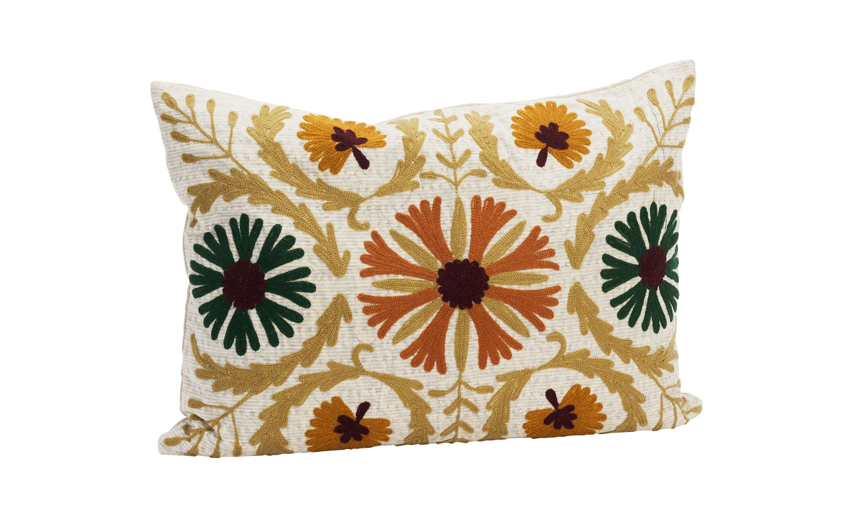 SUZANI Kuddfodral 50x70 Ljusgrå i gruppen Mattor & Textil / Prydnadskuddar / Kuddfodral hos SoffaDirekt.se (1025-124)