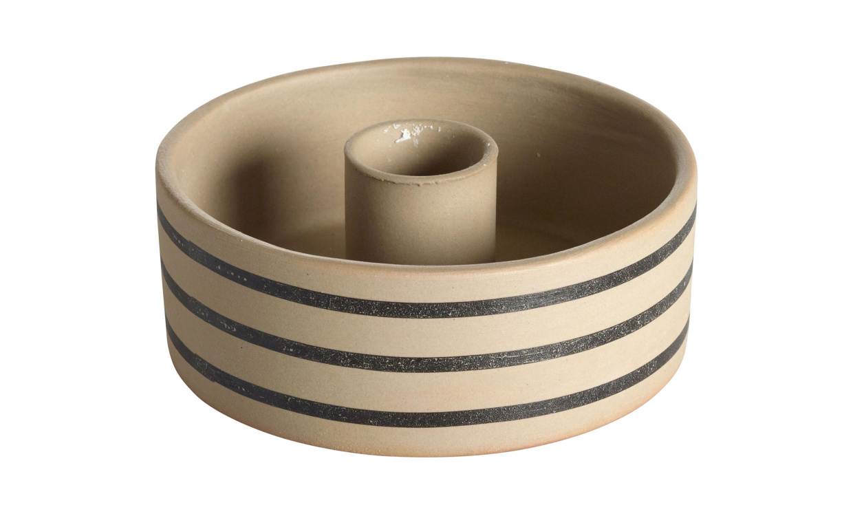 MALIN Ljusstake D10 Beige/Svart i gruppen Dekoration / Ljusstakar och Lyktor hos SoffaDirekt.se (104670)
