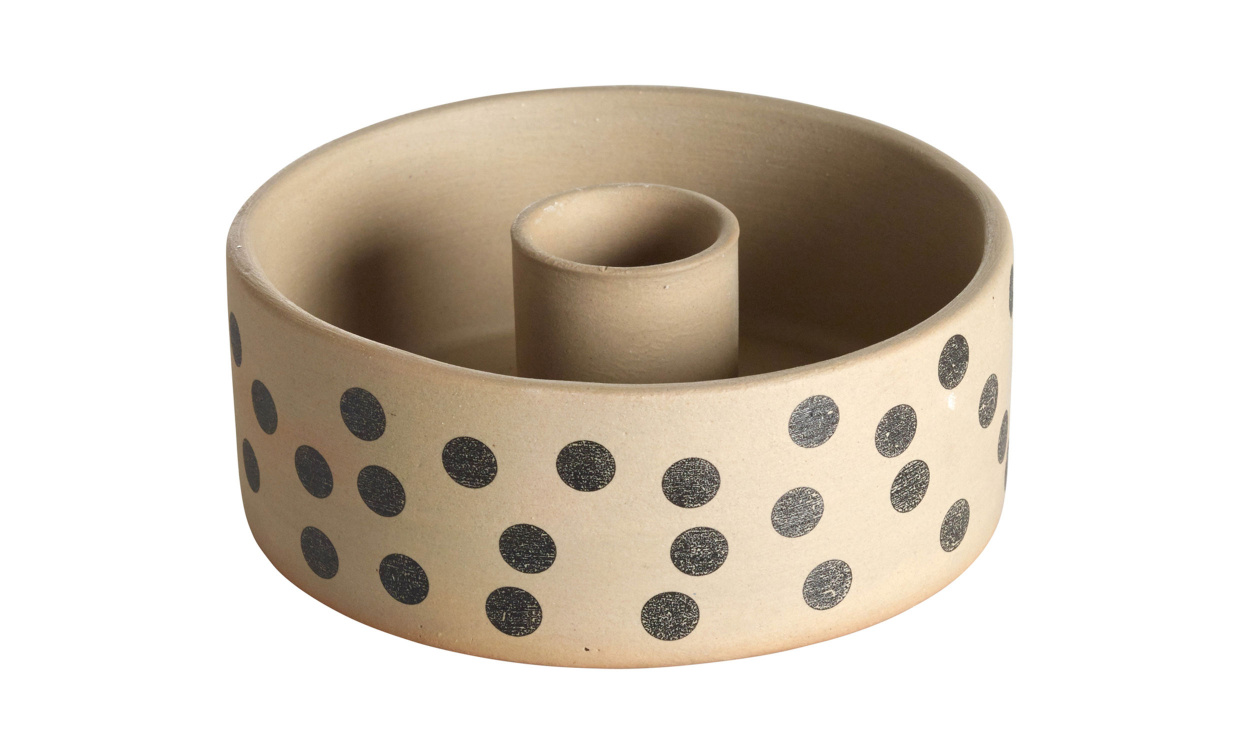 LUCAS Ljusstake D10 Beige/Svart i gruppen Dekoration / Ljusstakar och Lyktor hos SoffaDirekt.se (104671)
