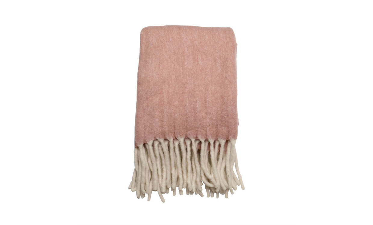 MORGAN Pläd 130x170 Rosa i gruppen Mattor & Textil / Plädar hos SoffaDirekt.se (104939)