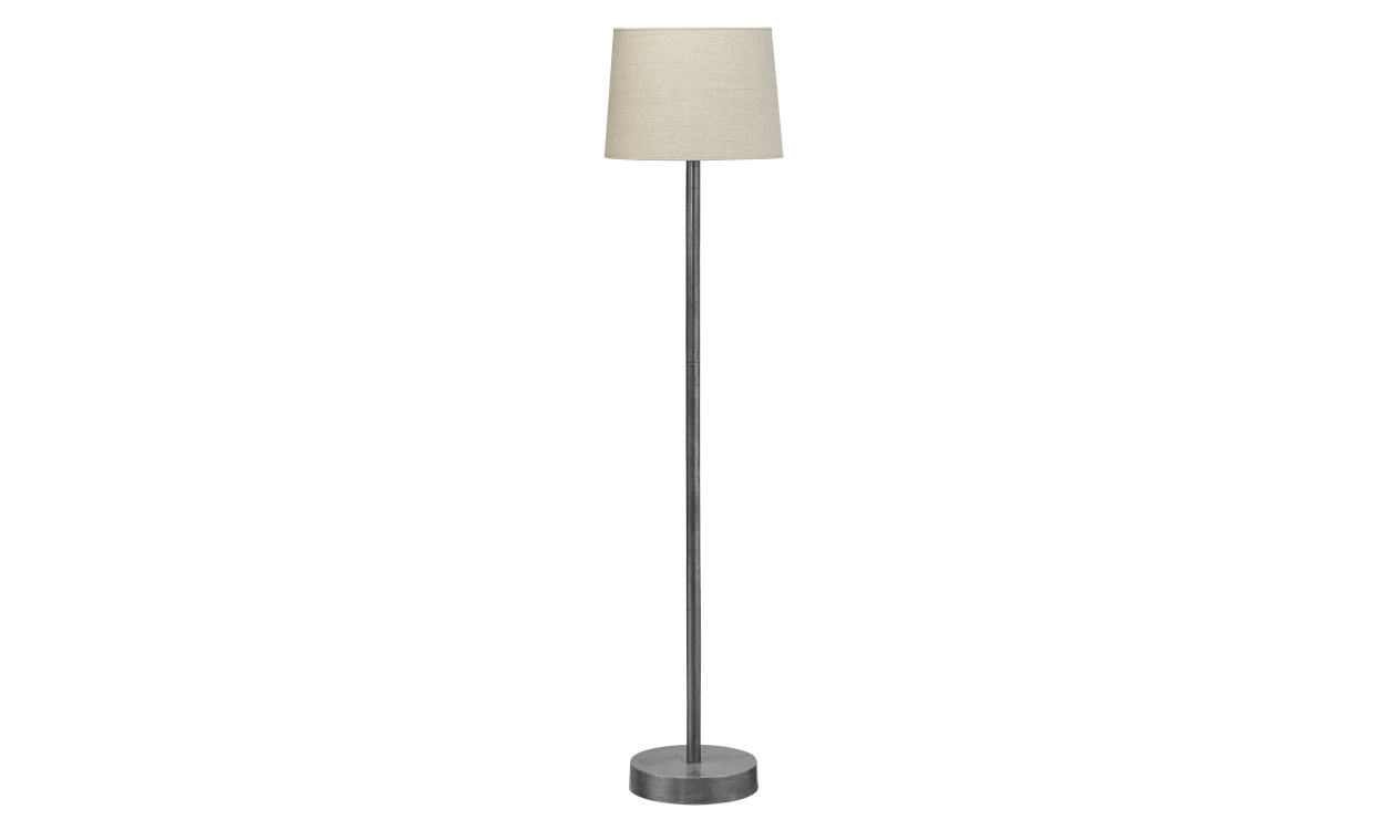 COLUMBUS Golvlampa Silver/Linne i gruppen Belysning / Lampor / Golvlampor hos SoffaDirekt.se (1051301-89)
