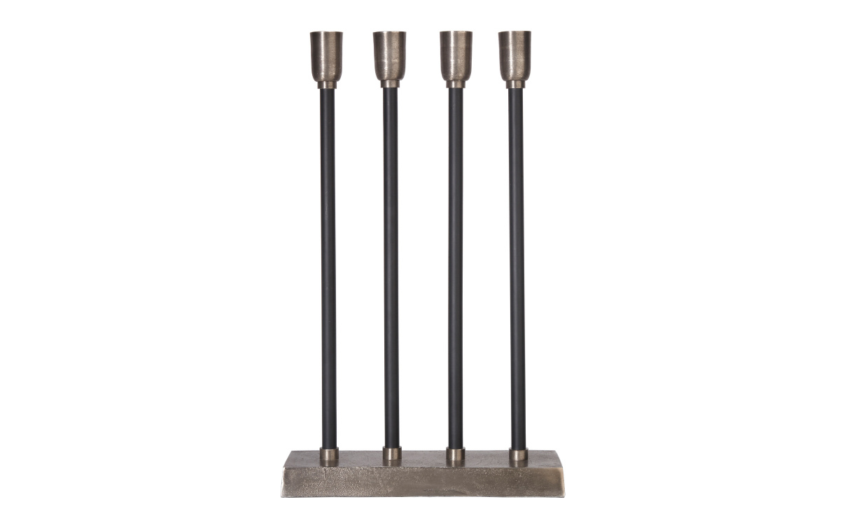 COMET Ljusstake 36 cm Svart/Silver i gruppen Belysning hos SoffaDirekt.se (1093605)