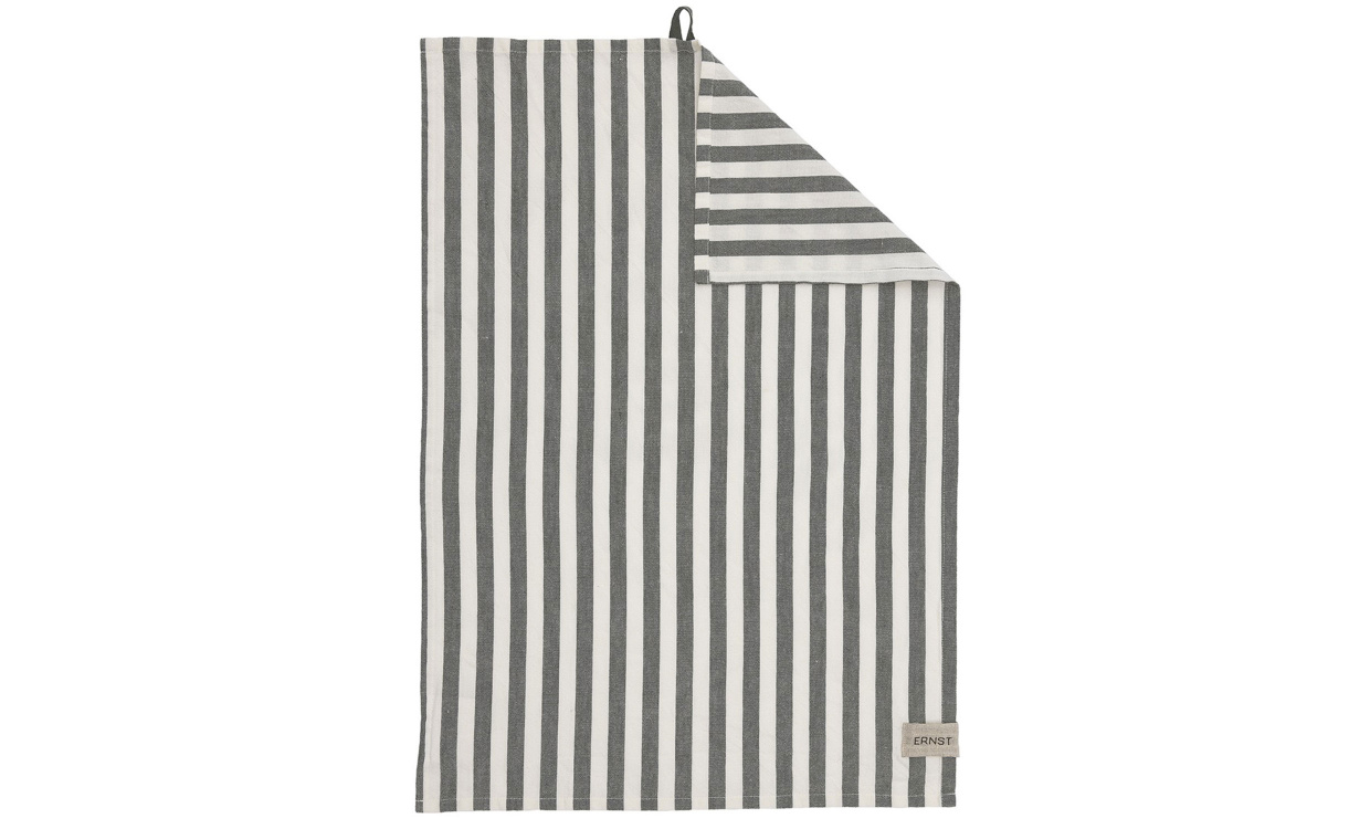 Kkshandduk 47x70 Bred Rand Grn/Vit i gruppen Kk / Kkstextil hos SoffaDirekt.se (117502)