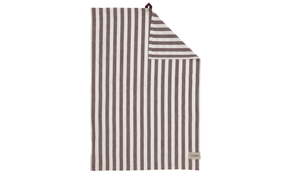 Kkshandduk 47x70 Bred Rand Rd/Vit i gruppen Kk / Kkstextil hos SoffaDirekt.se (117503)