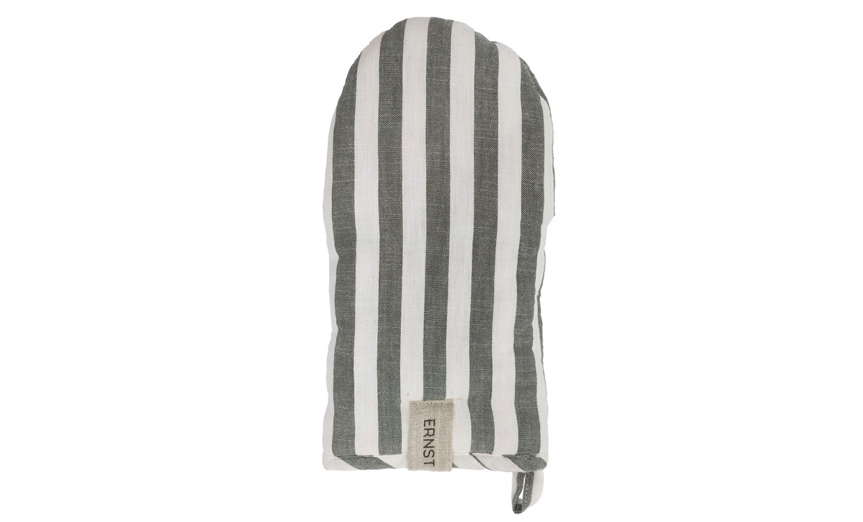 Grillvante Bred Rand Grn/Vit i gruppen Kk / Kkstextil hos SoffaDirekt.se (117506)